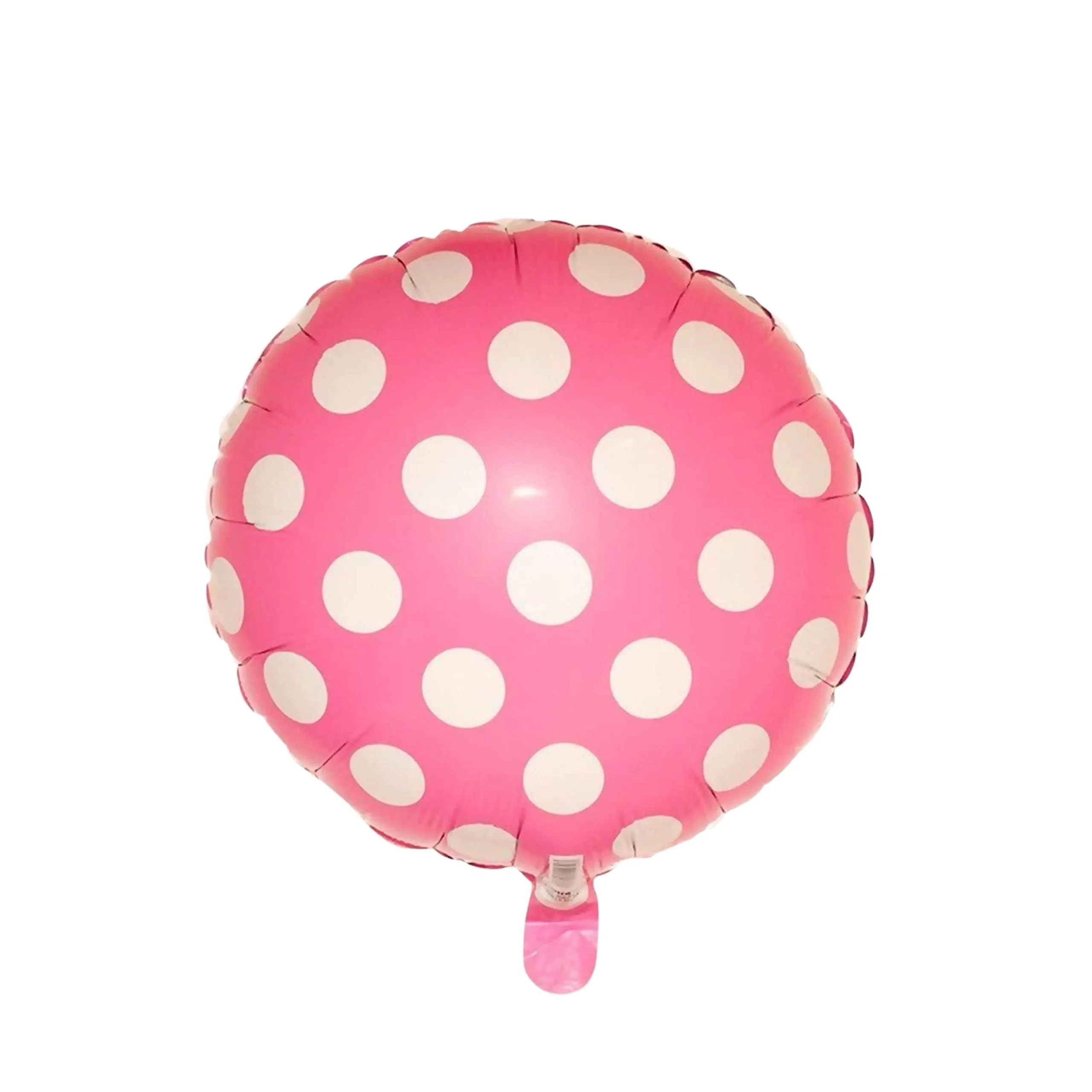 Round Shape Pink Polka Dot Foil Balloon - Premium Handcrafted 300 GSM Foil Balloon by Party Decor Mall India - View 1