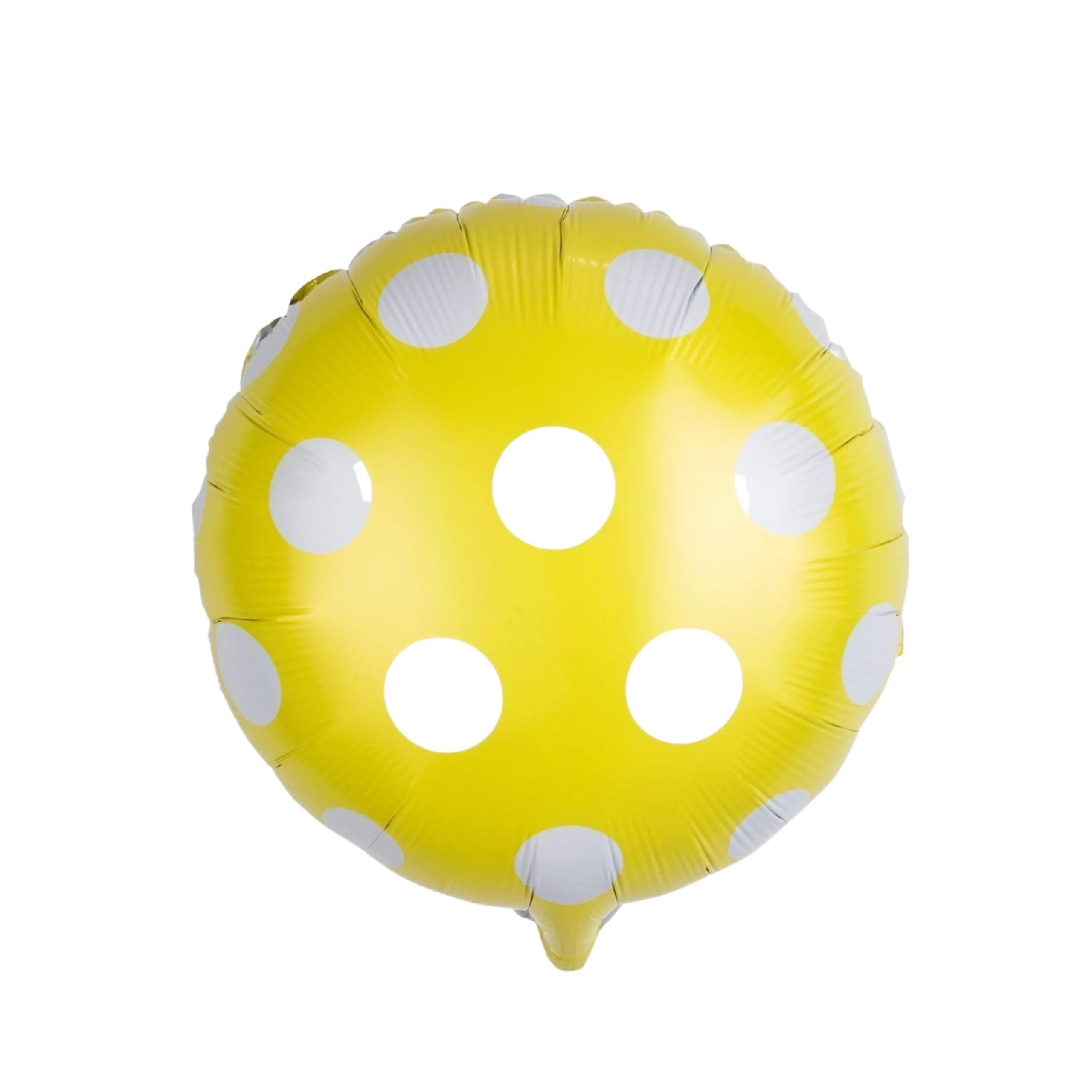 Round Shape Yellow Polka Dot Foil Balloon - Premium Handcrafted 300 GSM Foil Balloon by Party Decor Mall India - View 1