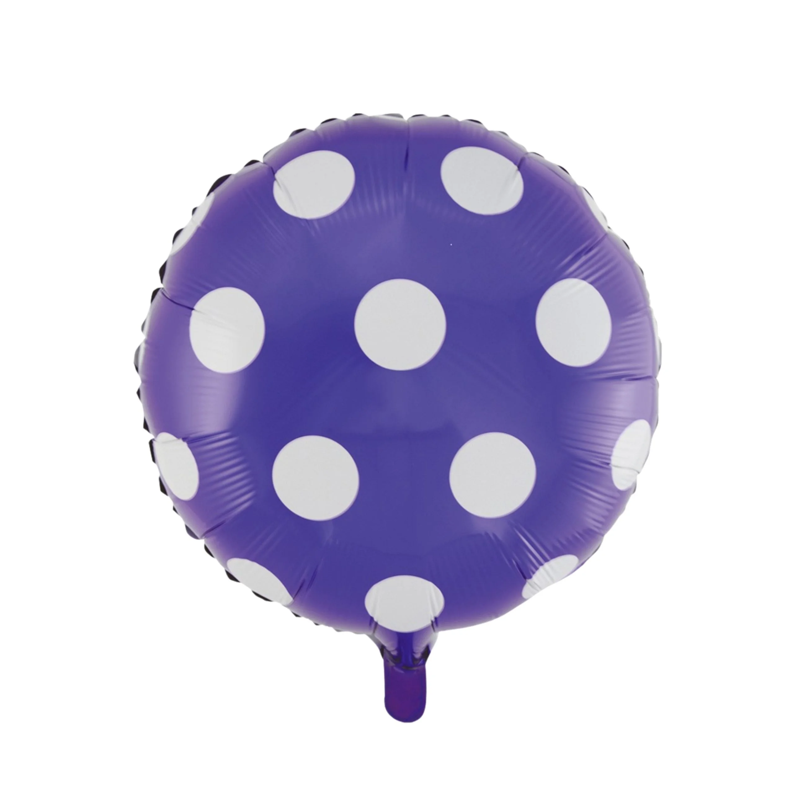 Round Shape Purple Polka Dot Foil Balloon - Premium Handcrafted 300 GSM Foil Balloon by Party Decor Mall India - View 1