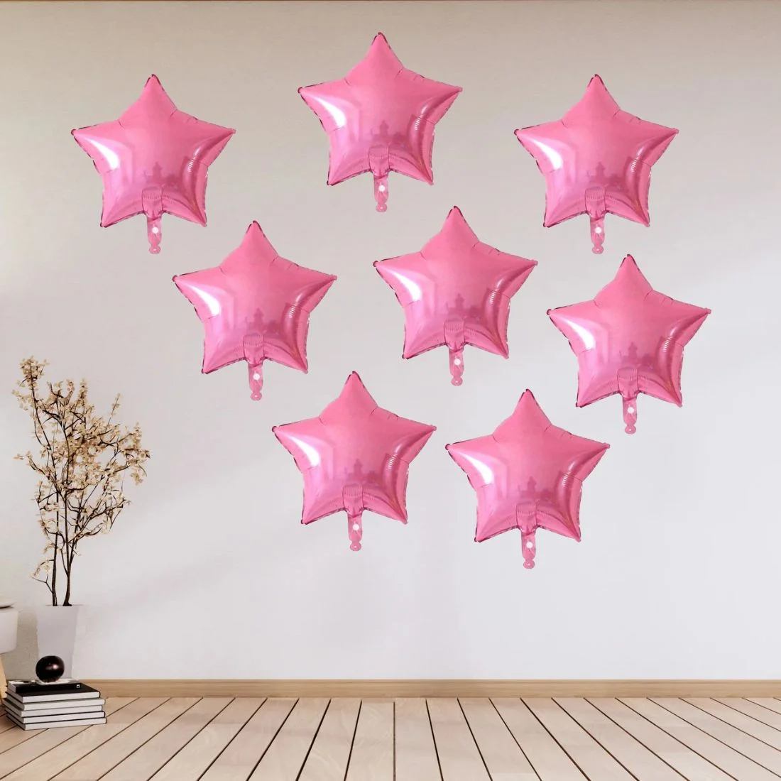 18″ Dark Pink Star Foil Balloon for Birthday Party, Anniversary Pack of 10 - Premium Handcrafted 300 GSM Party Supplies by Party Decor Mall India - View 5