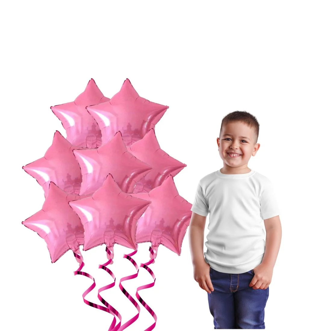 18″ Dark Pink Star Foil Balloon for Birthday Party, Anniversary Pack of 10 - Premium Handcrafted 300 GSM Party Supplies by Party Decor Mall India - View 6