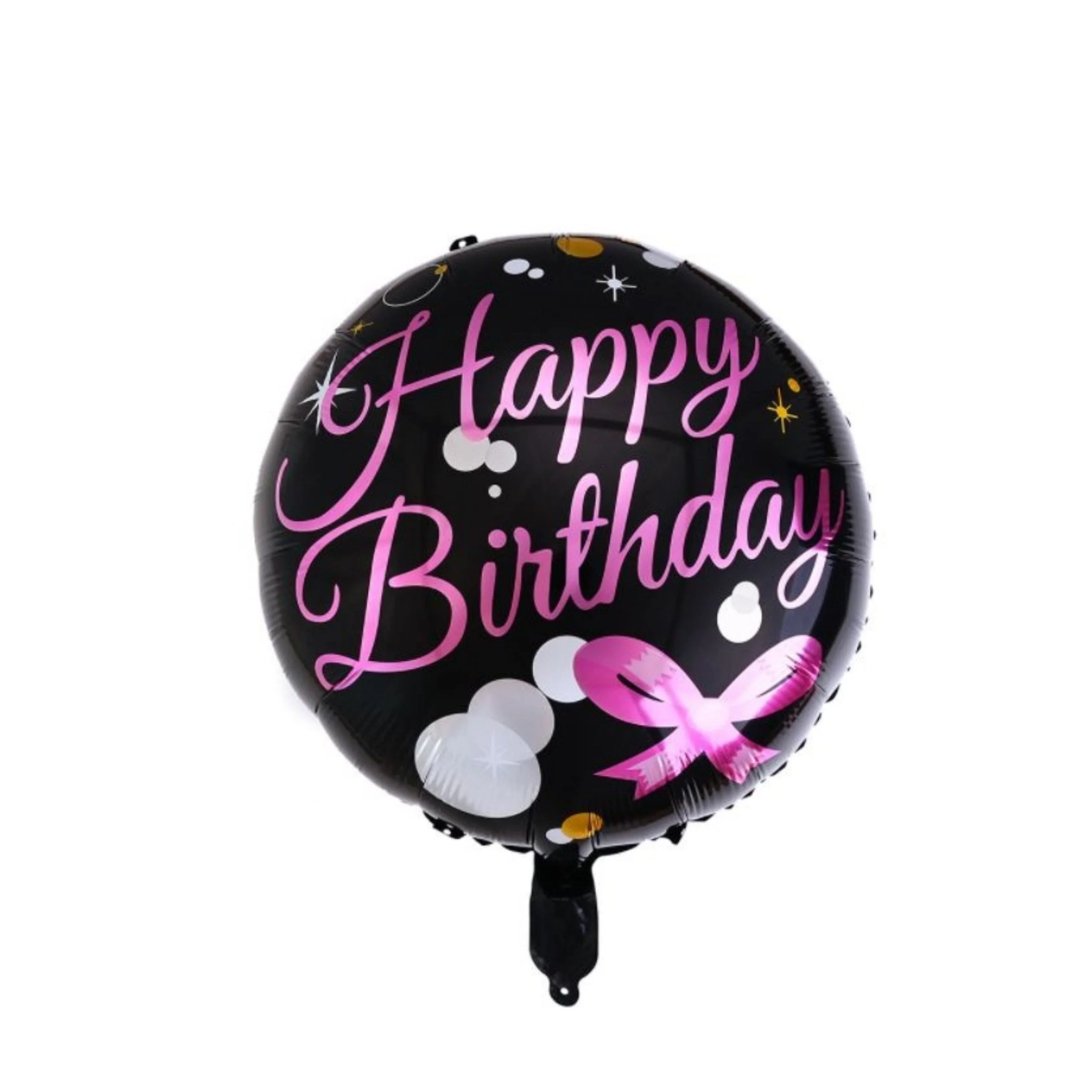 Round Shape Black and Pink Foil Balloon - Premium Handcrafted 300 GSM Foil Balloon by Party Decor Mall India - View 1