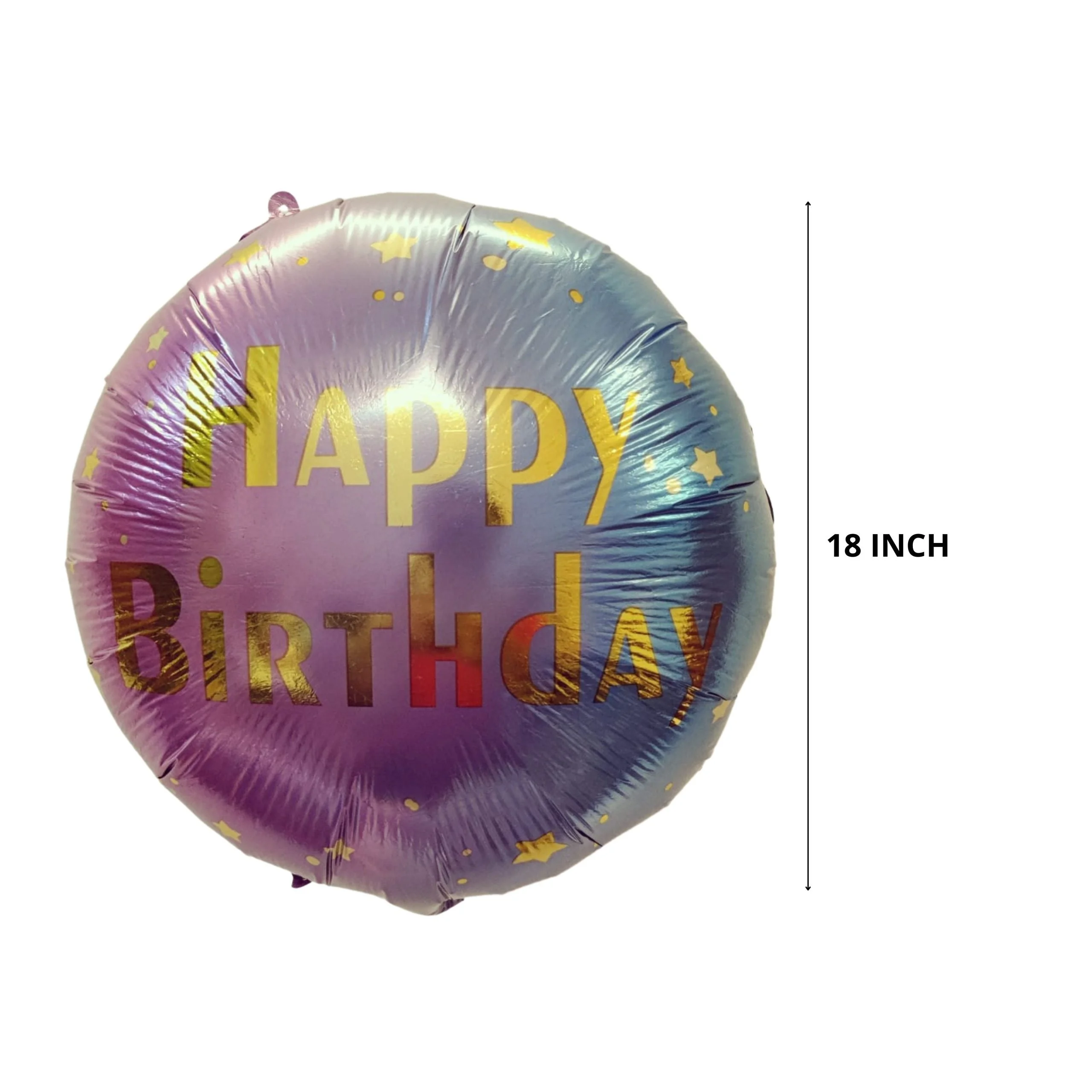 Happy Birthday Purple Foil Balloon - Premium Handcrafted 300 GSM Foil Balloon by Party Decor Mall India - View 2