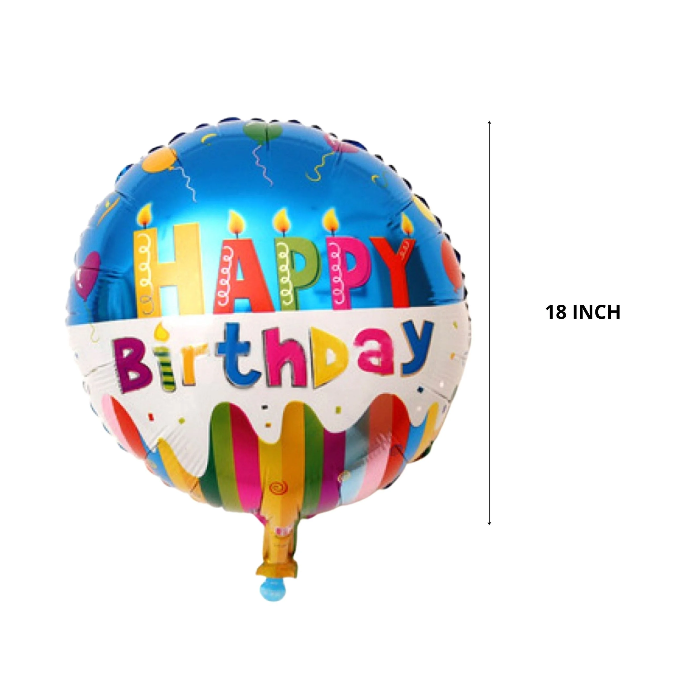 Happy Birthday Candle Foil Balloon - Premium Handcrafted 300 GSM Foil Balloon by Party Decor Mall India - View 2