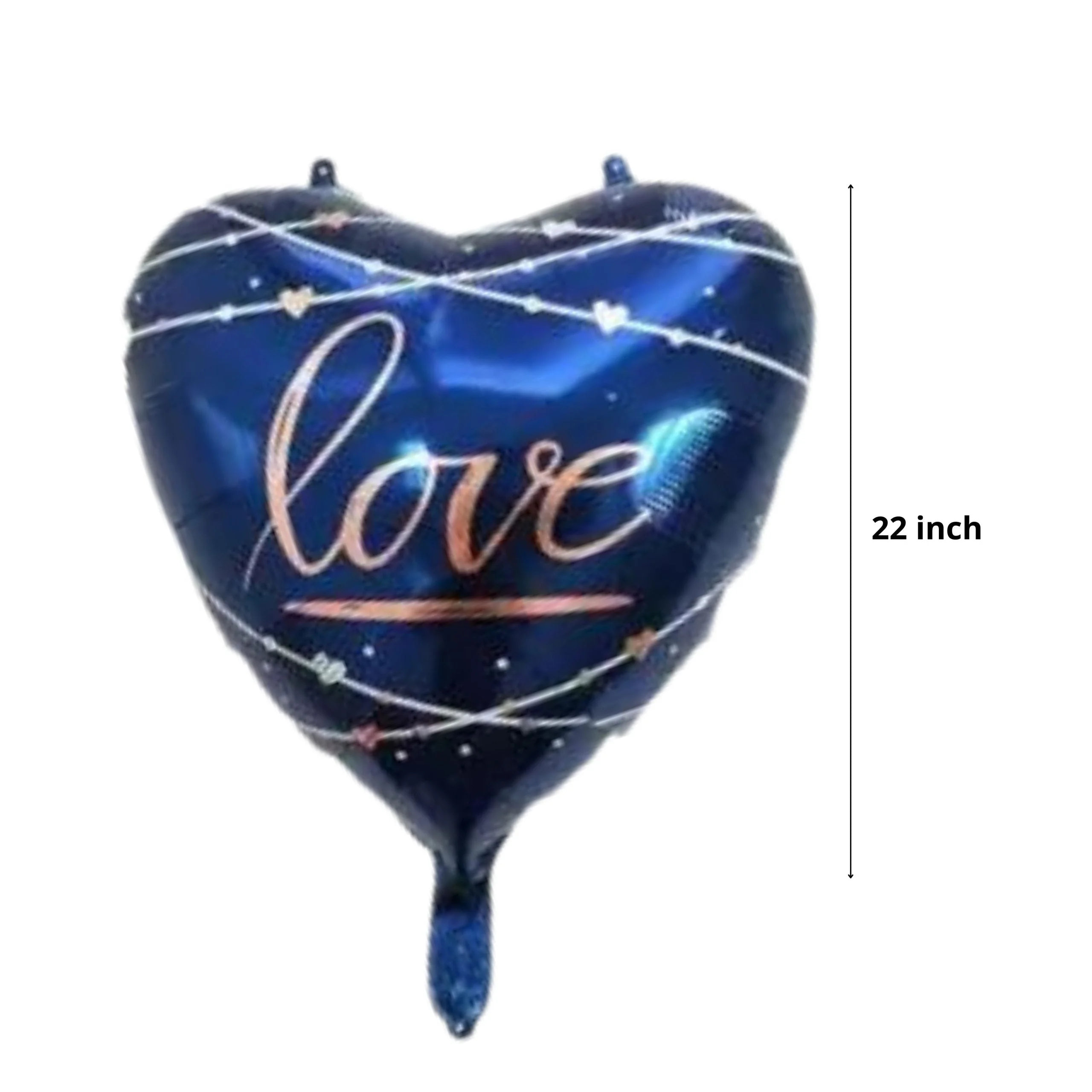 Blue Love foil Balloon - Premium Handcrafted 300 GSM Foil Balloon by Party Decor Mall India - View 2