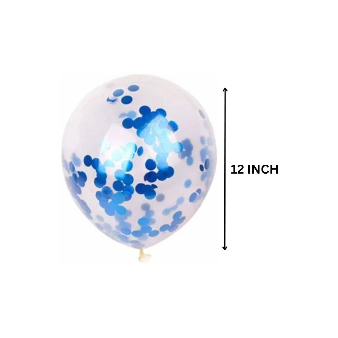 Blue Confetti Balloons - 12″ Balloons - Premium Handcrafted 300 GSM Balloons by Party Decor Mall India - View 2