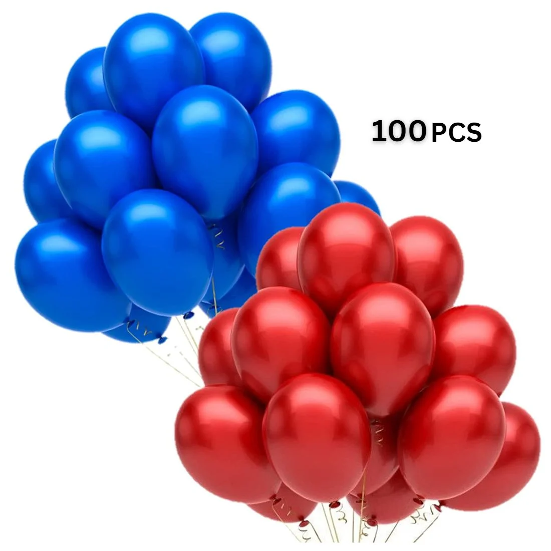 Blue Red Avengers Theme Latex Balloons - Set of 100 - Premium Handcrafted 300 GSM Latex Balloons, Balloons by Party Decor Mall India - View 3