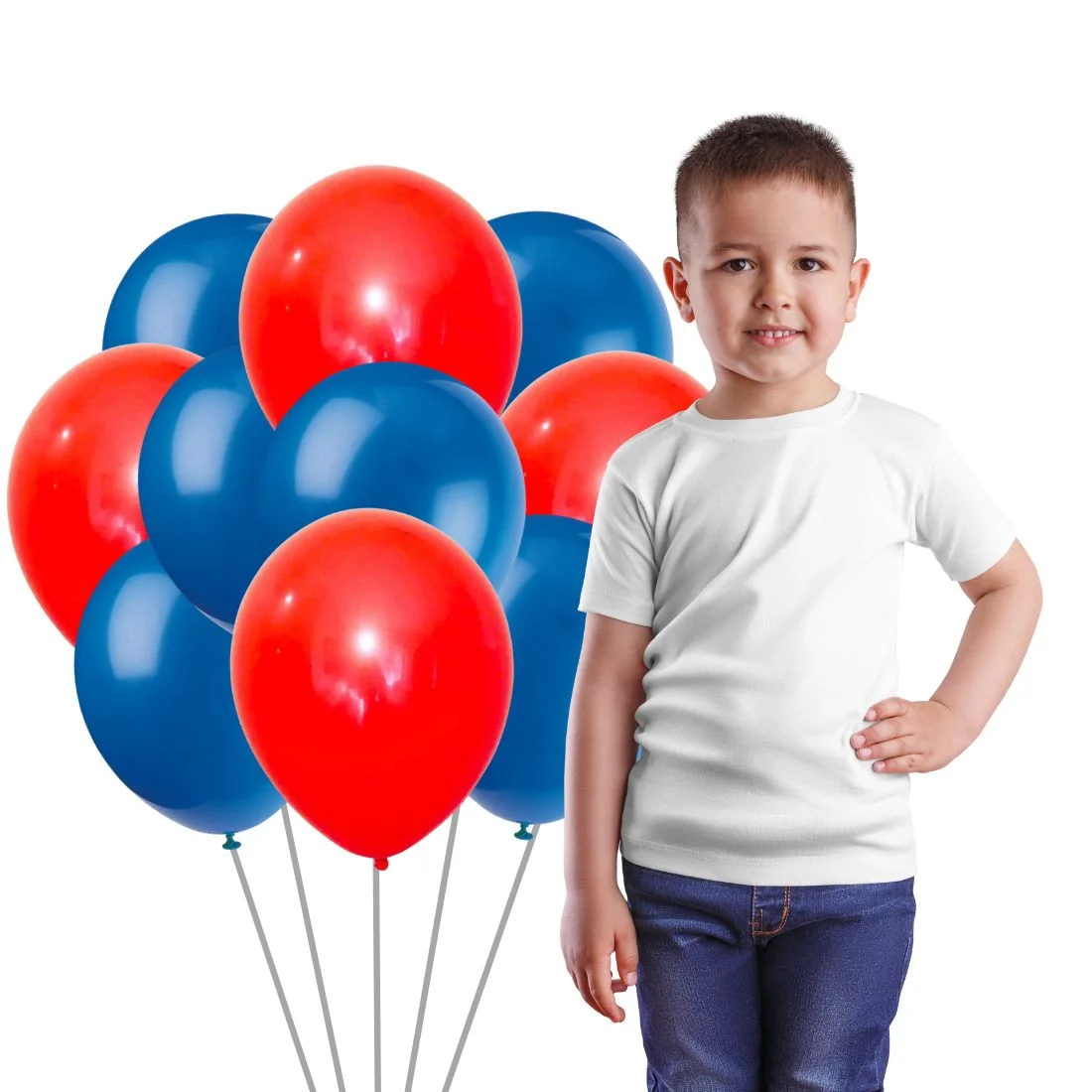 Blue Red Avengers Theme Latex Balloons - Set of 100 - Premium Handcrafted 300 GSM Latex Balloons, Balloons by Party Decor Mall India - View 6
