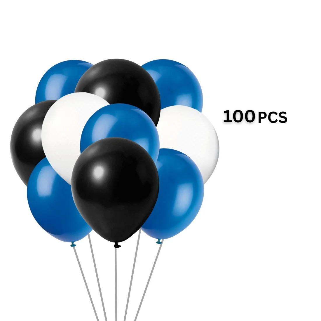 Blue Black Space/Astraunaut/Boss Baby Theme Latex Balloons - Set of 100 - Premium Handcrafted 300 GSM Latex Balloons, Balloons by Party Decor Mall India - View 5