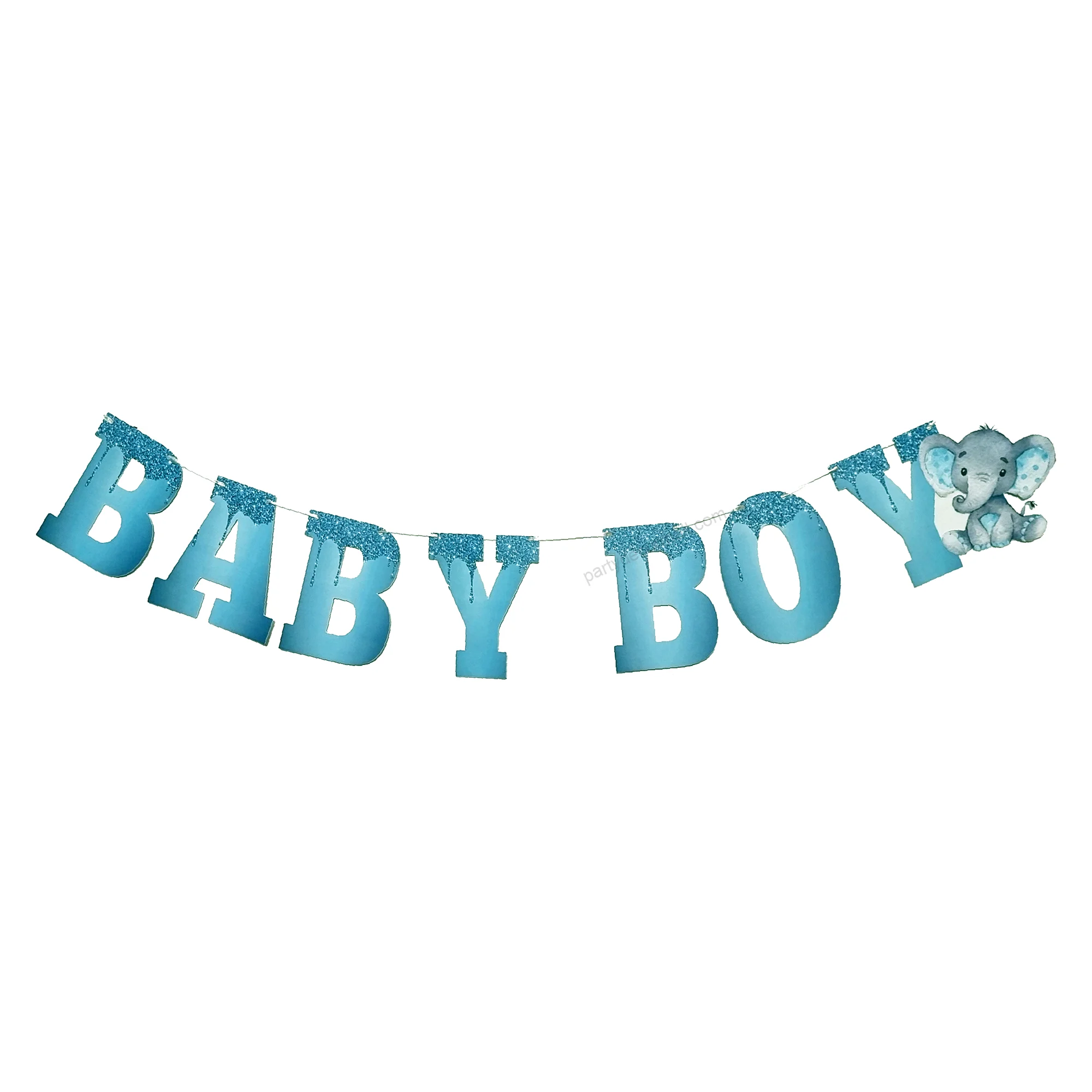 Blue Baby Boy Banner(Baby Elephant) / Welcome Baby Boy Theme Banner
