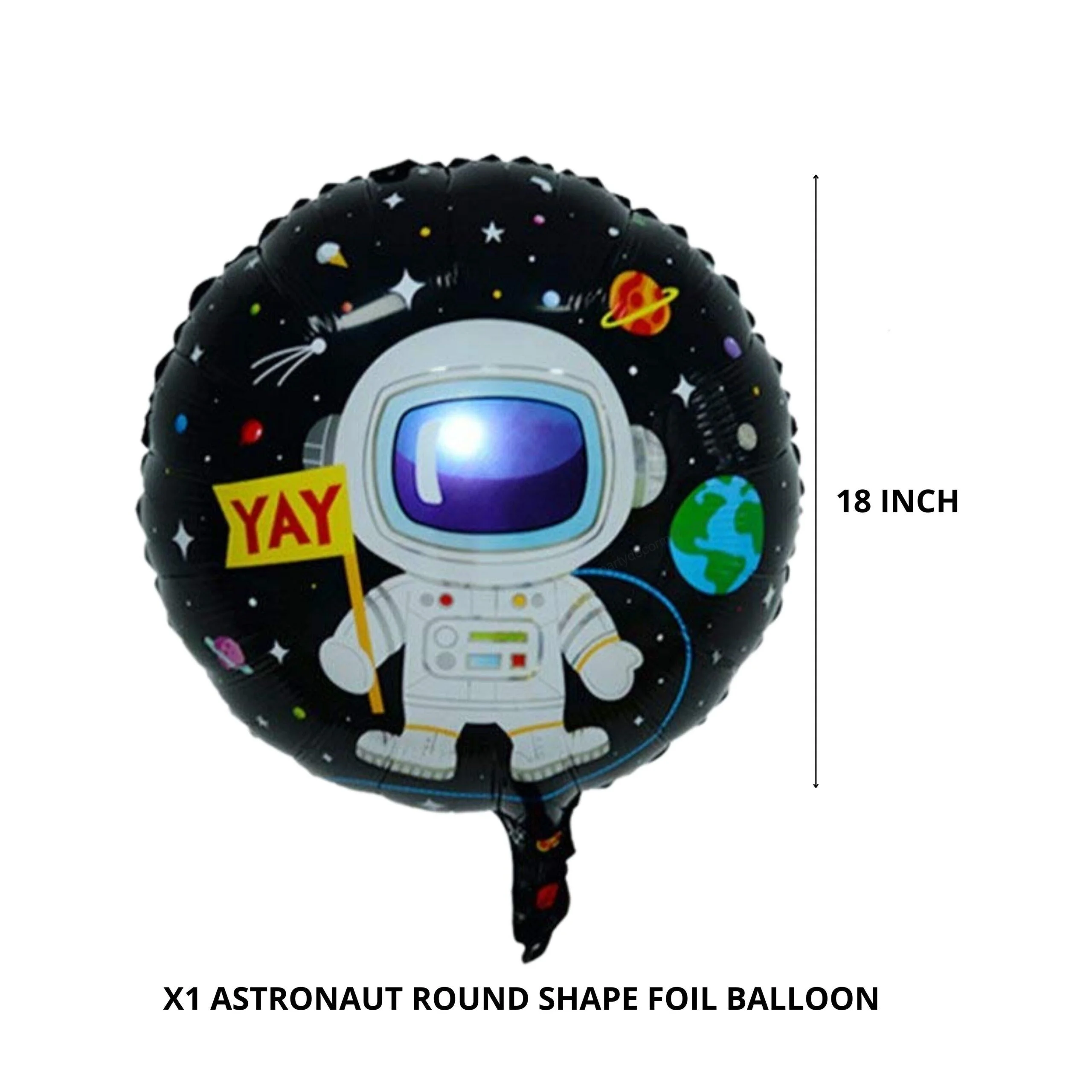 Space Theme Birthday Decor Kit - 58 PCS - Premium Handcrafted 300 GSM Balloon Kit by Party Decor Mall India - View 6