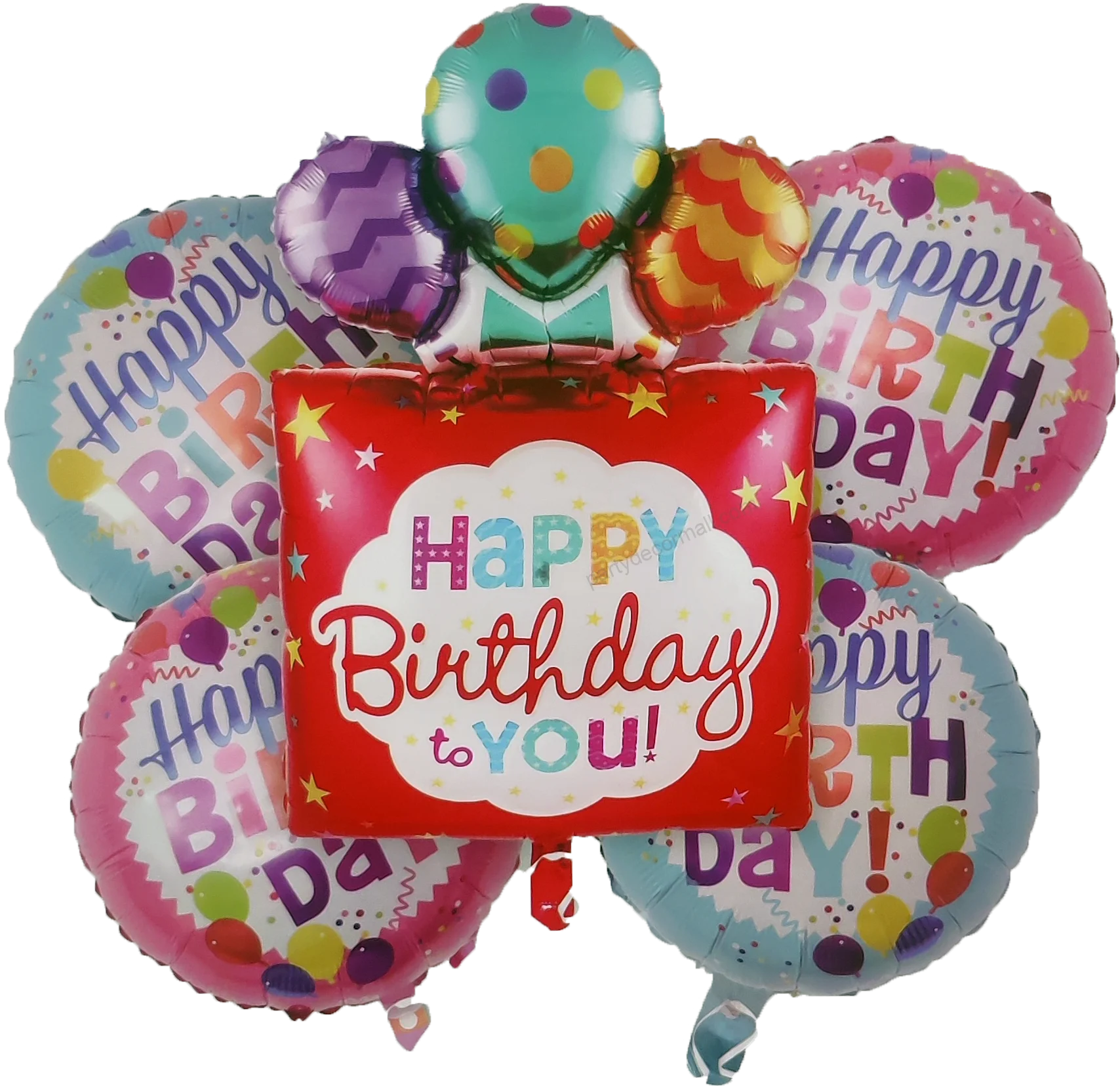 Printed Happy Birthday To you helium quality foil balloon ( pack of 5) Balloon  (Multicolor, Pack of 5) - Premium Handcrafted 300 GSM Balloon Kit by Party Decor Mall India - View 1