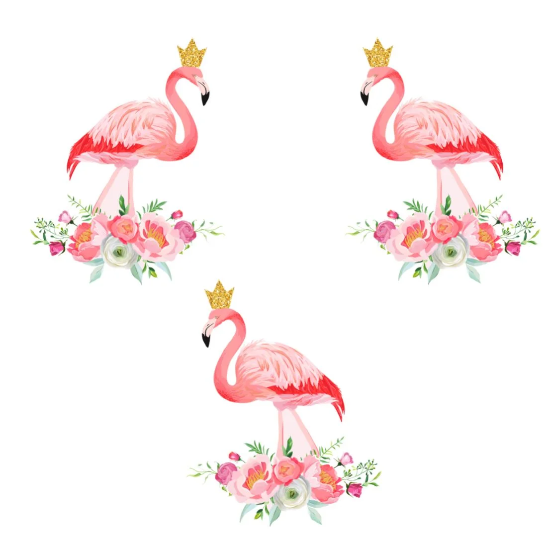 Flamingo Cut Outs Theme Birthday Decoration(12 Pcs)