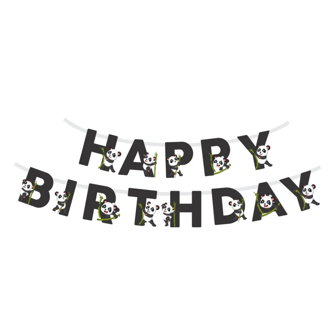 Panda Birthday Party Supplies, Birthday Party Decoration Banner for Birthday Decoration