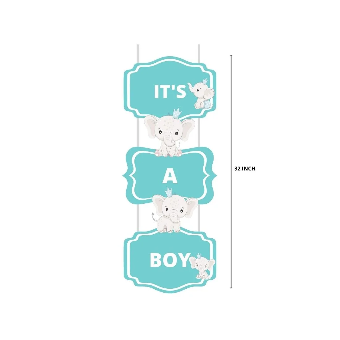 It's a Boy Theme Birthday Decoration Hanging / Ceiling Hanging Decoration / Wall Decoration - Premium Handcrafted 300 GSM Birthday Decoration by Party Decor Mall India - View 2