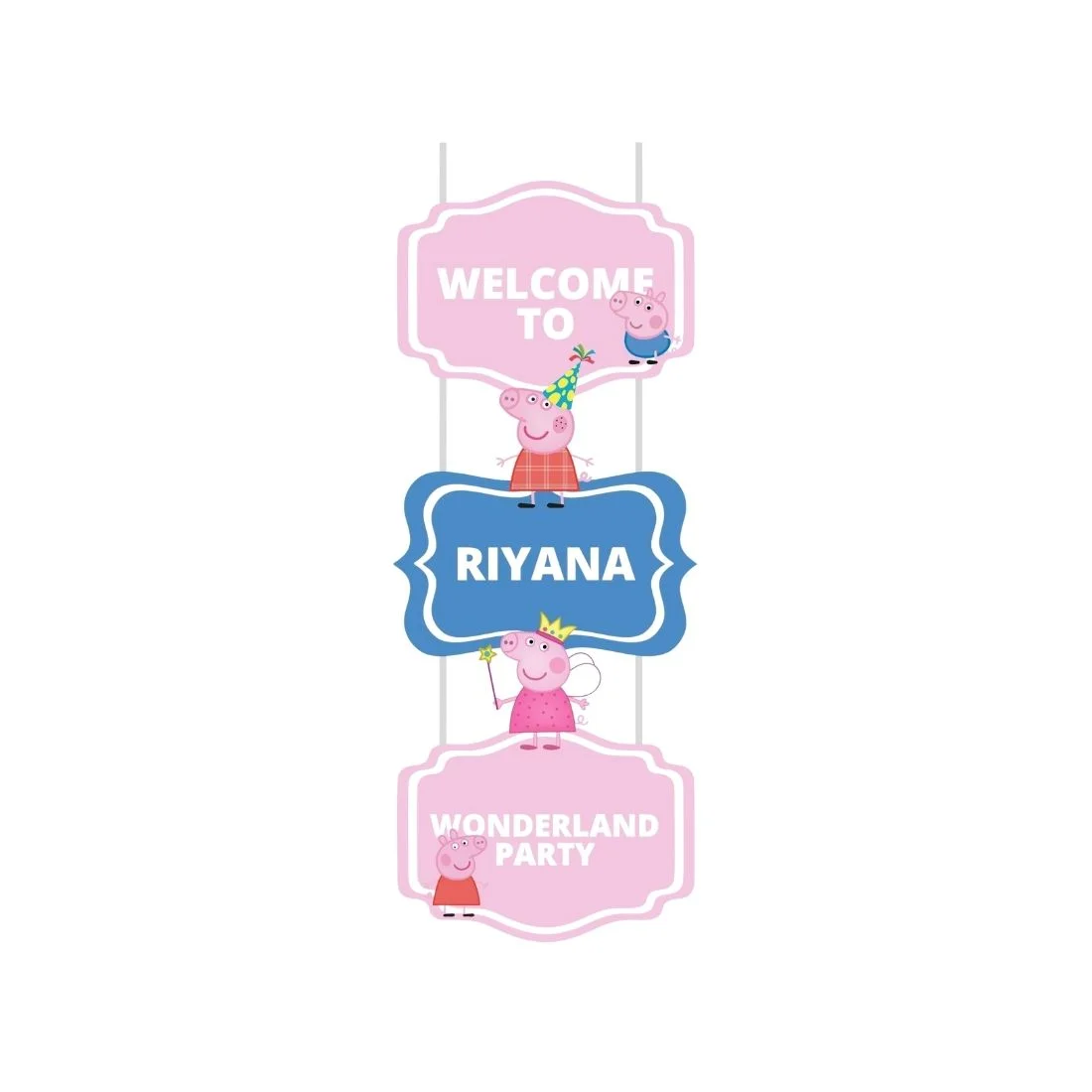 Peppa Pig Theme Birthday Decoration Hanging / Ceiling Hanging Decoration / Wall Decoration