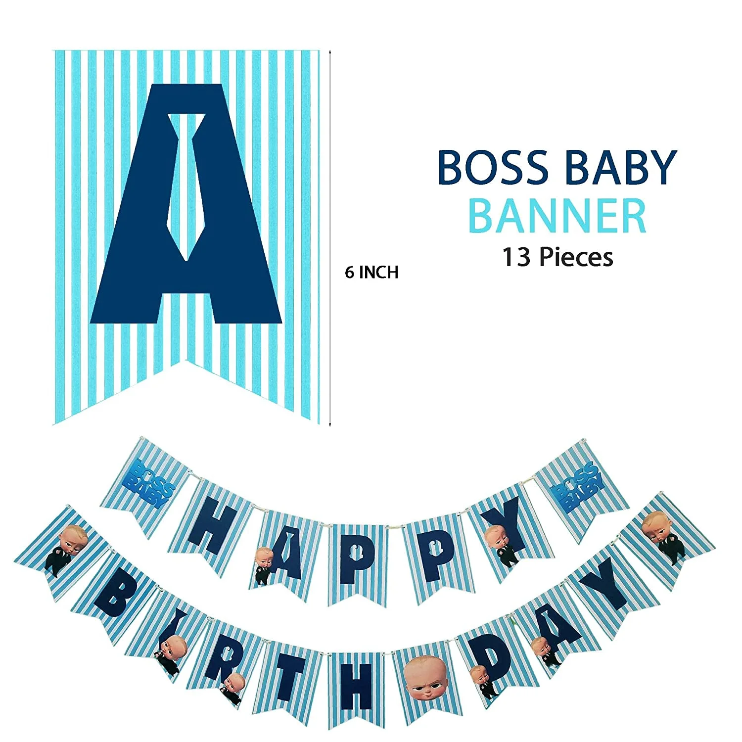 Boss Baby Theme Birthday Balloon Decoration DIY Kit (60 Pcs) - Premium Handcrafted 300 GSM Party Supply by Party Decor Mall India - View 3