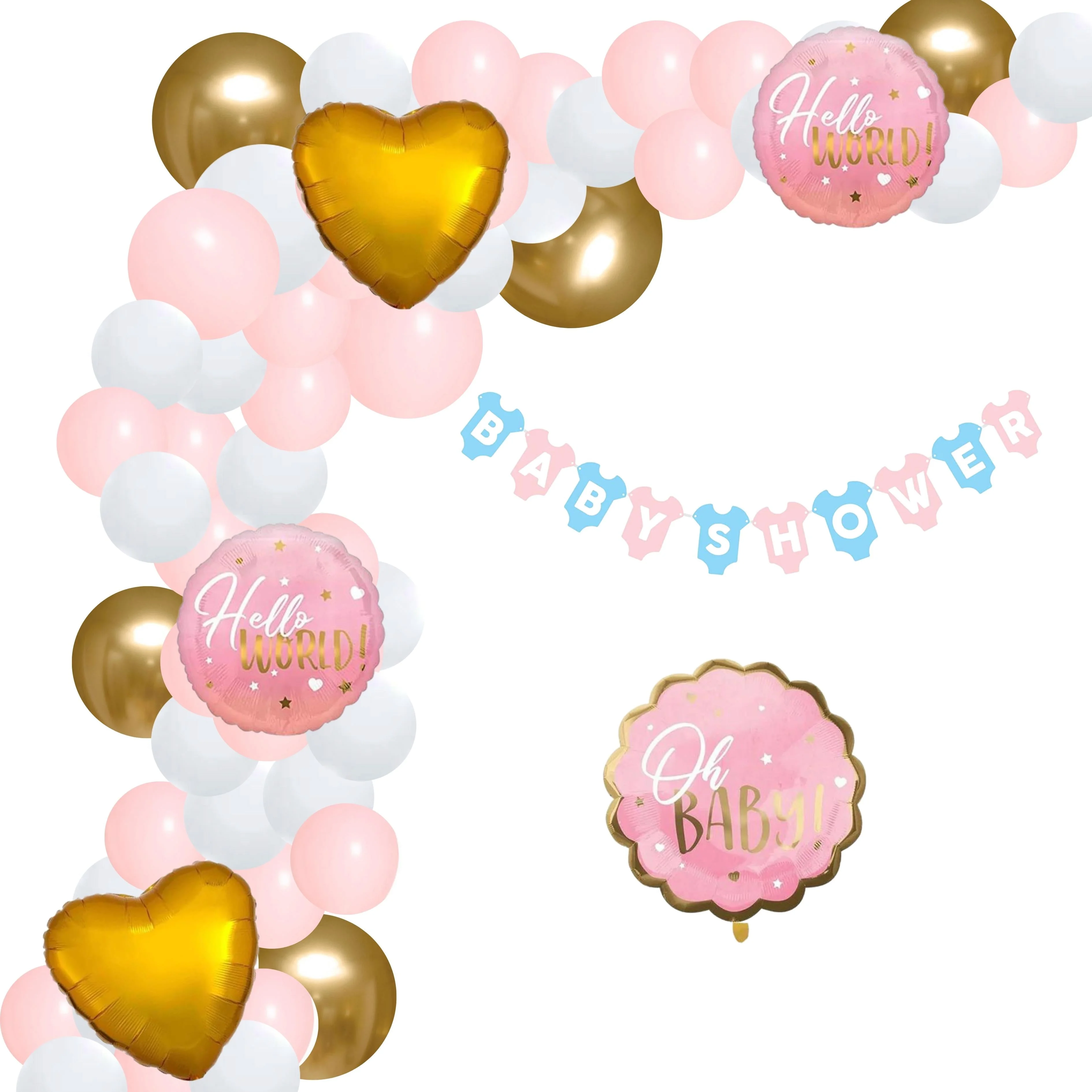 Baby Shower Theme Birthday Balloon Decoration DIY Kit (54 Pcs)
