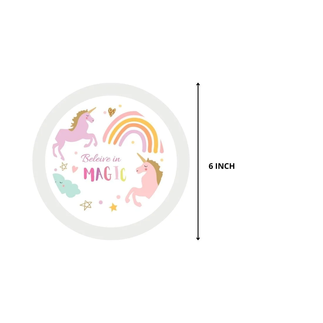 Unicorn Dangler/Wall Hanging Birthday Decoration – (6 Pieces) - Premium Handcrafted 300 GSM Birthday Decoration by Party Decor Mall India - View 3