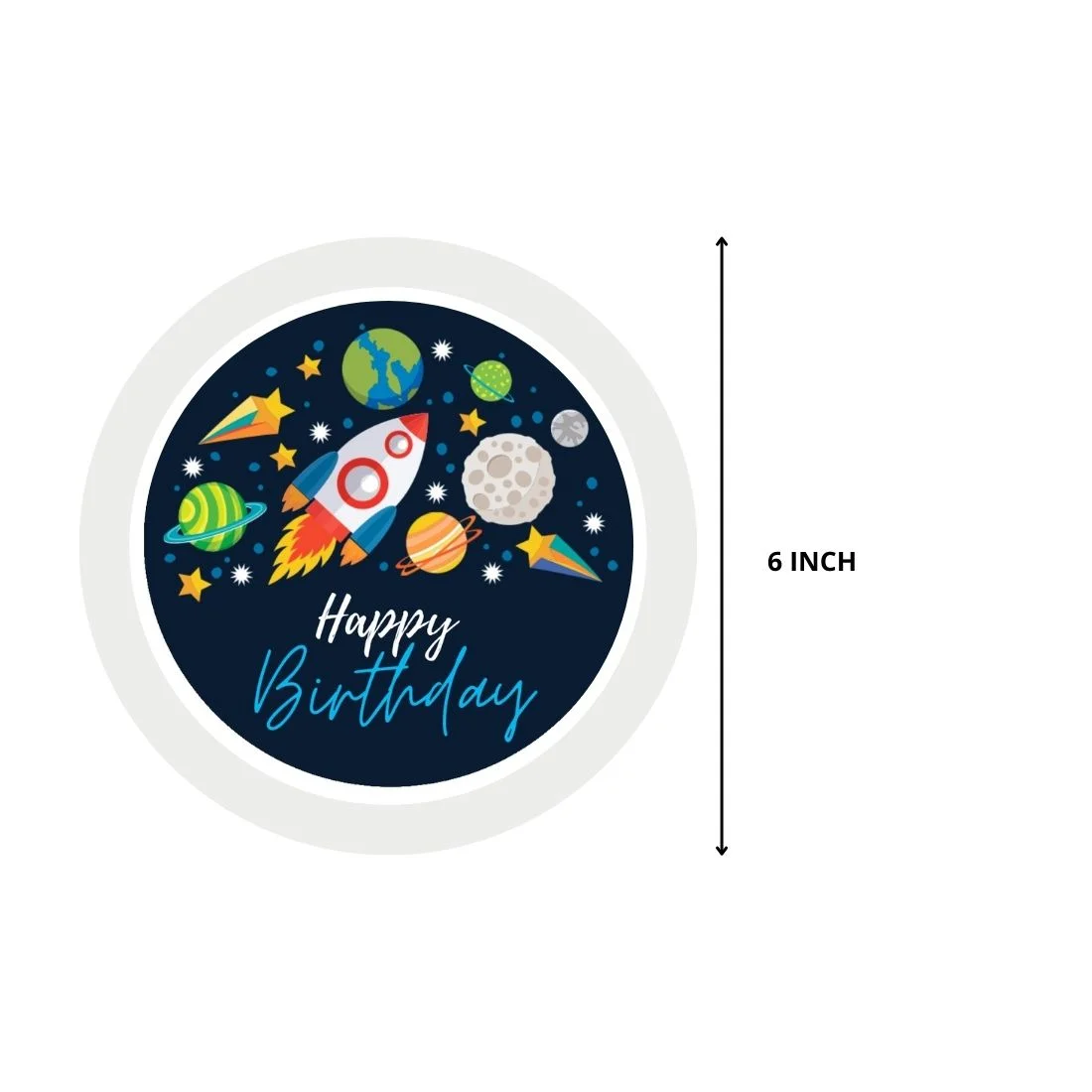 Space Dangler/Wall Hanging Birthday Decoration – (6 Pieces) - Premium Handcrafted 300 GSM Birthday Decoration by Party Decor Mall India - View 3