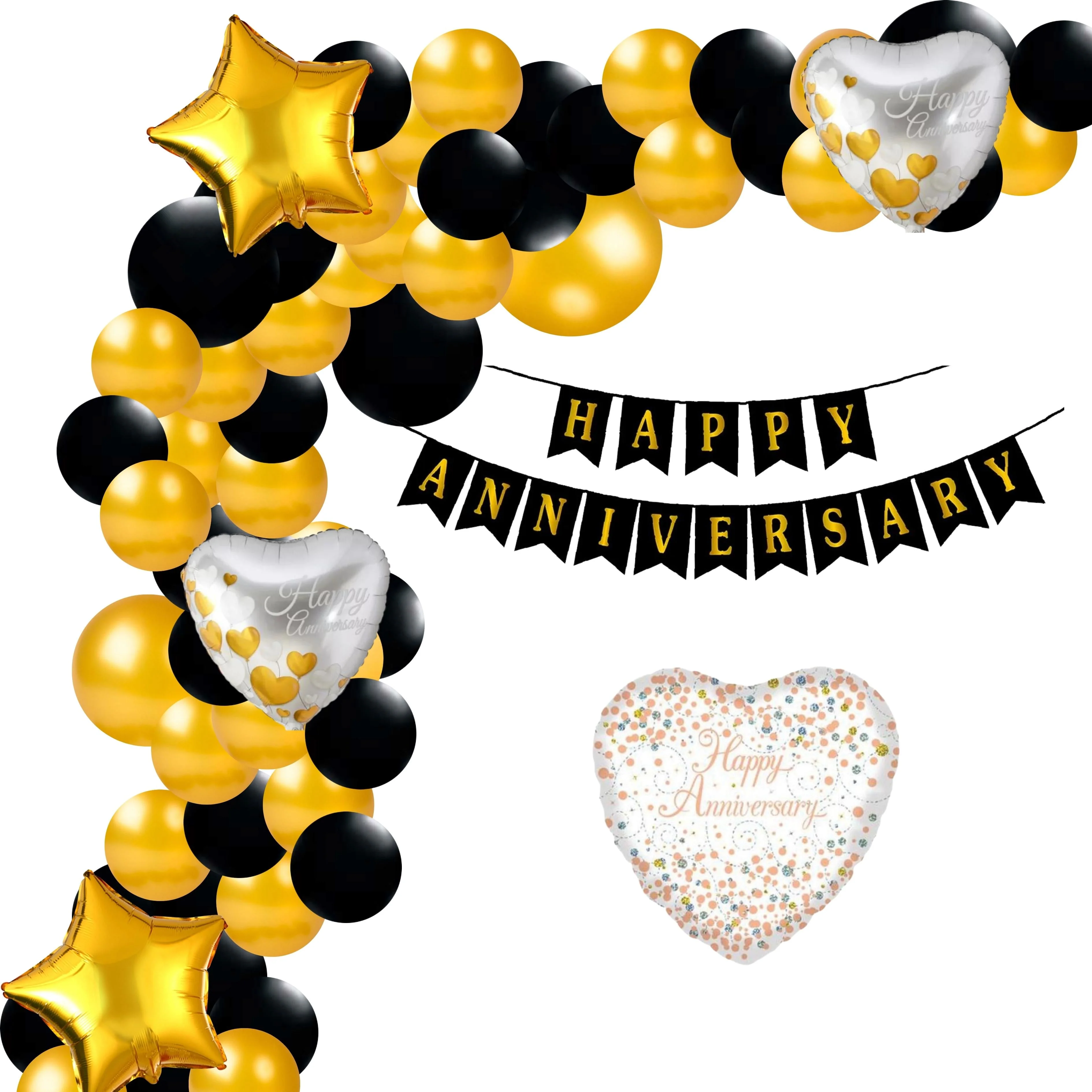Happy Anniversary Decoration - (58 Pcs)