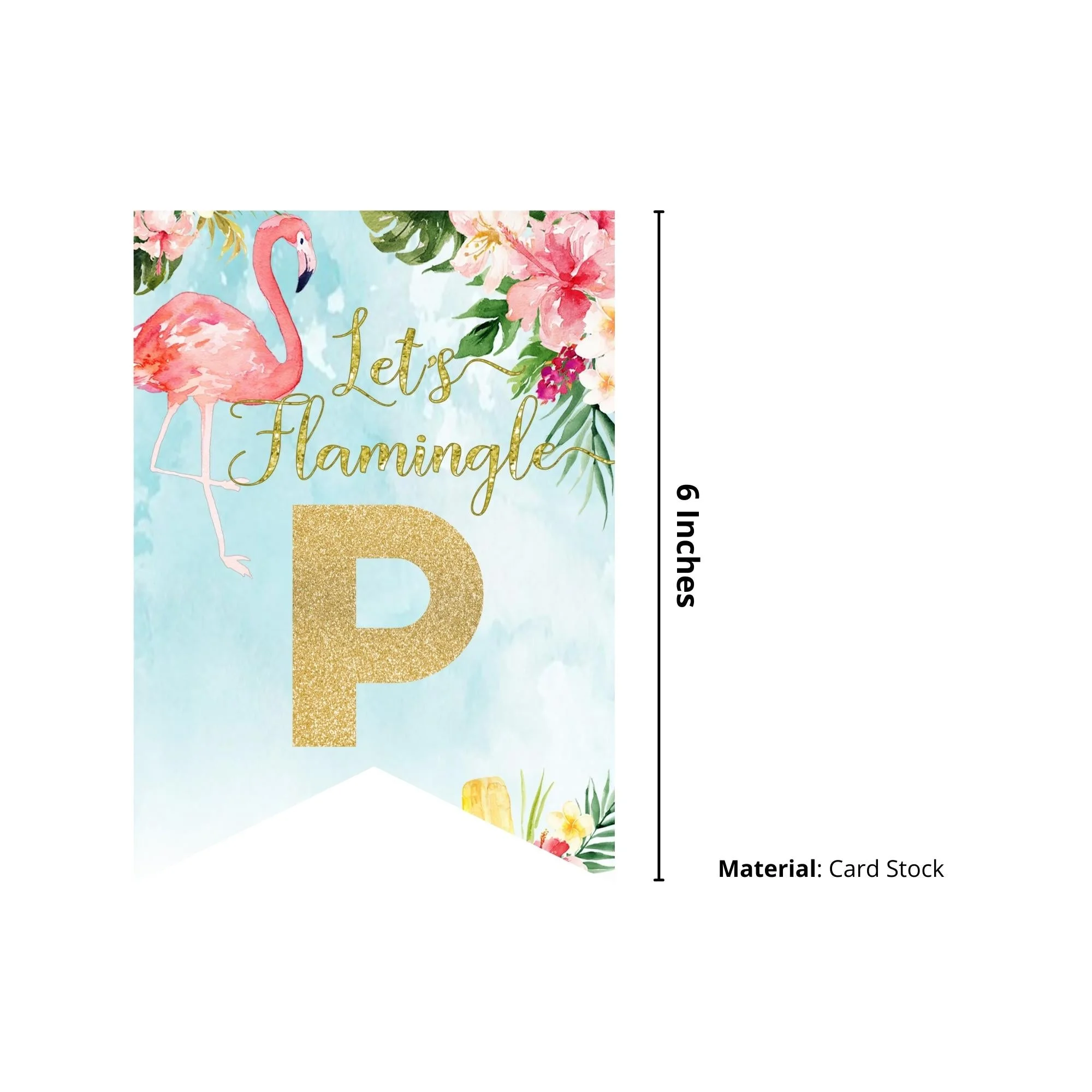 Happy Birthday Banner - Flamingo - Premium Handcrafted 300 GSM Buntings by Party Decor Mall India - View 2