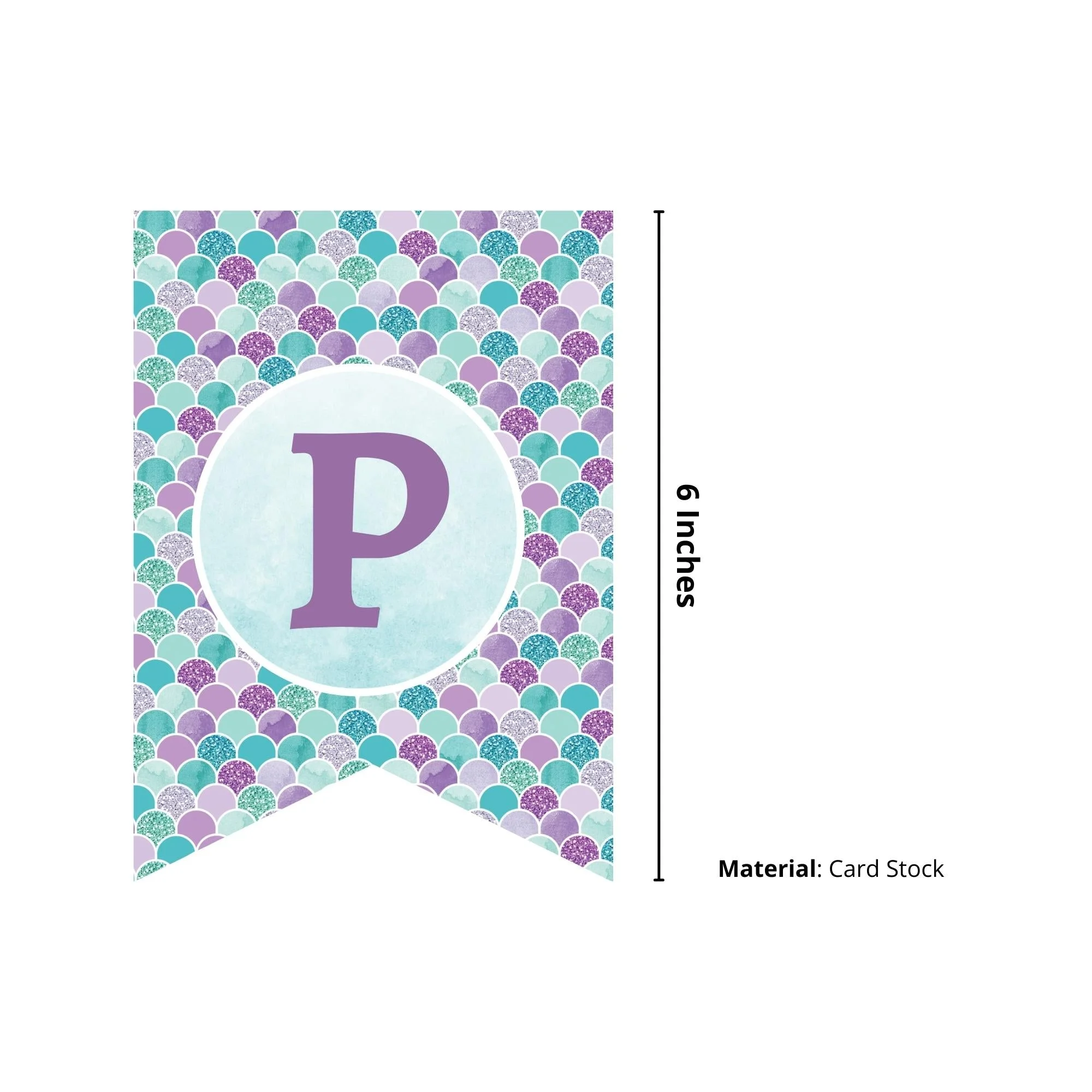 Happy Birthday Banner - Mermaid - Premium Handcrafted 300 GSM Buntings by Party Decor Mall India - View 2