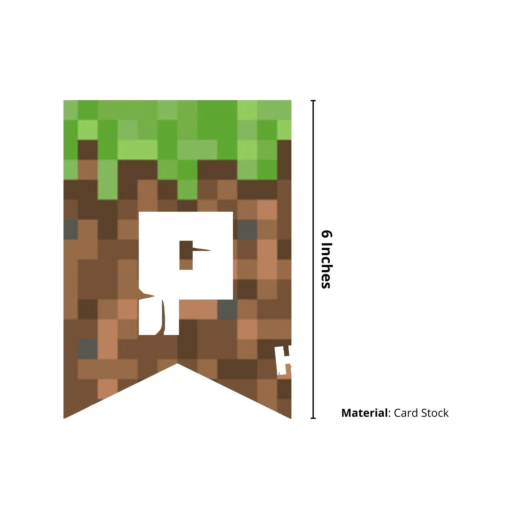 Happy Birthday Banner - Minecraft - Premium Handcrafted 300 GSM Buntings by Party Decor Mall India - View 2