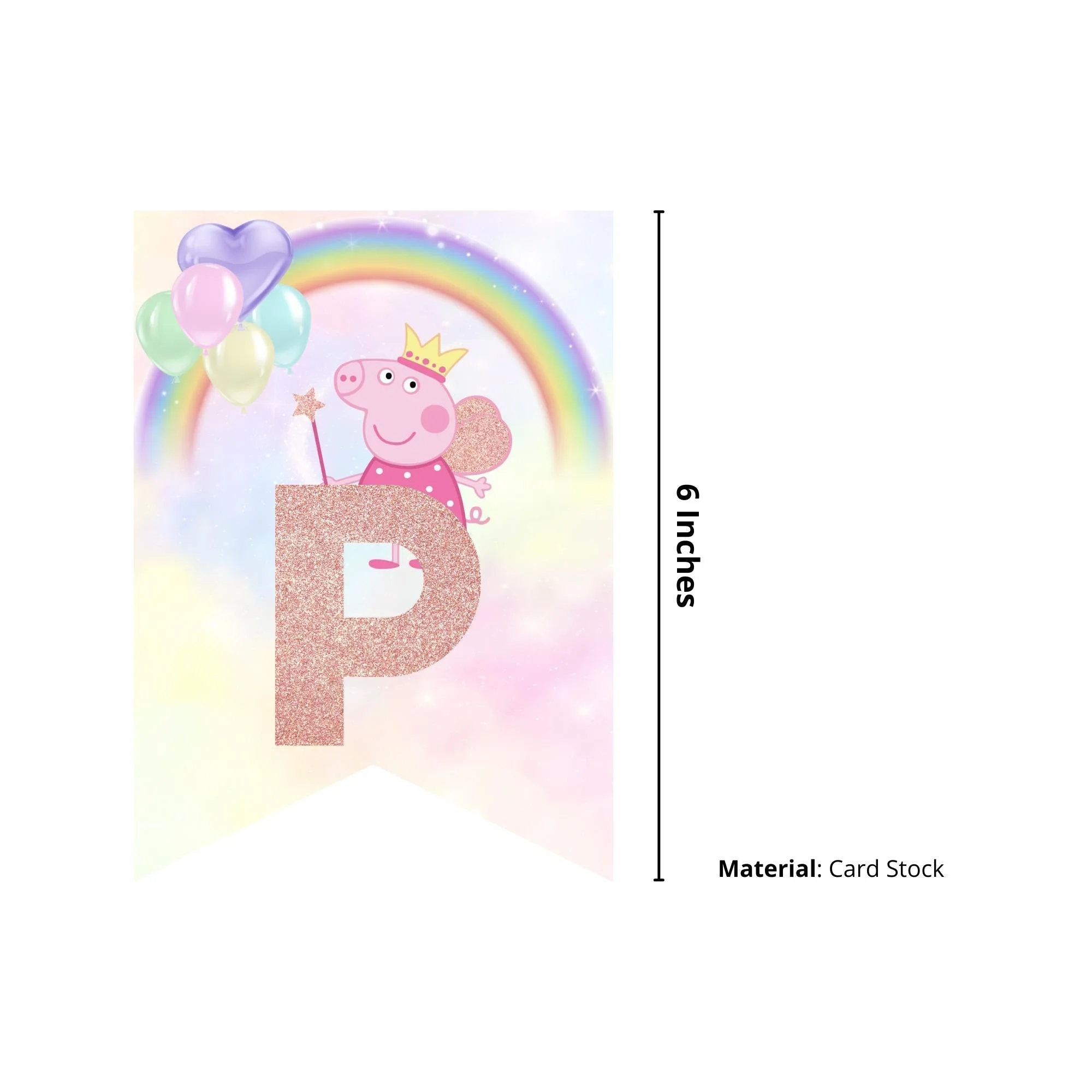 Happy Birthday Banner - Peppa Pig - Premium Handcrafted 300 GSM Buntings by Party Decor Mall India - View 2