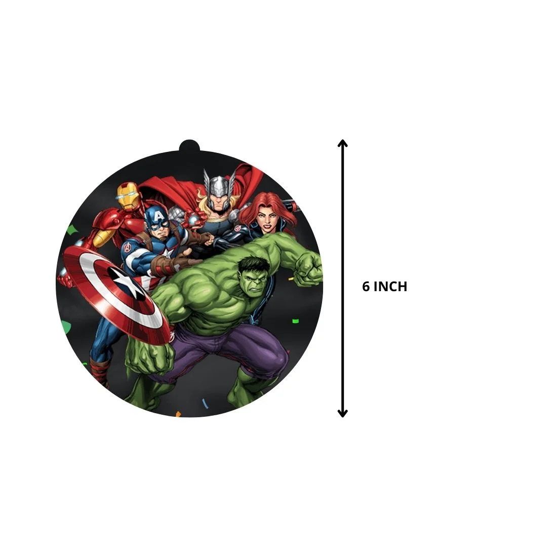 Avengers Dangler/Wall Hanging Birthday Decoration – (6 Pieces) - Premium Handcrafted 300 GSM Birthday Decoration by Party Decor Mall India - View 3