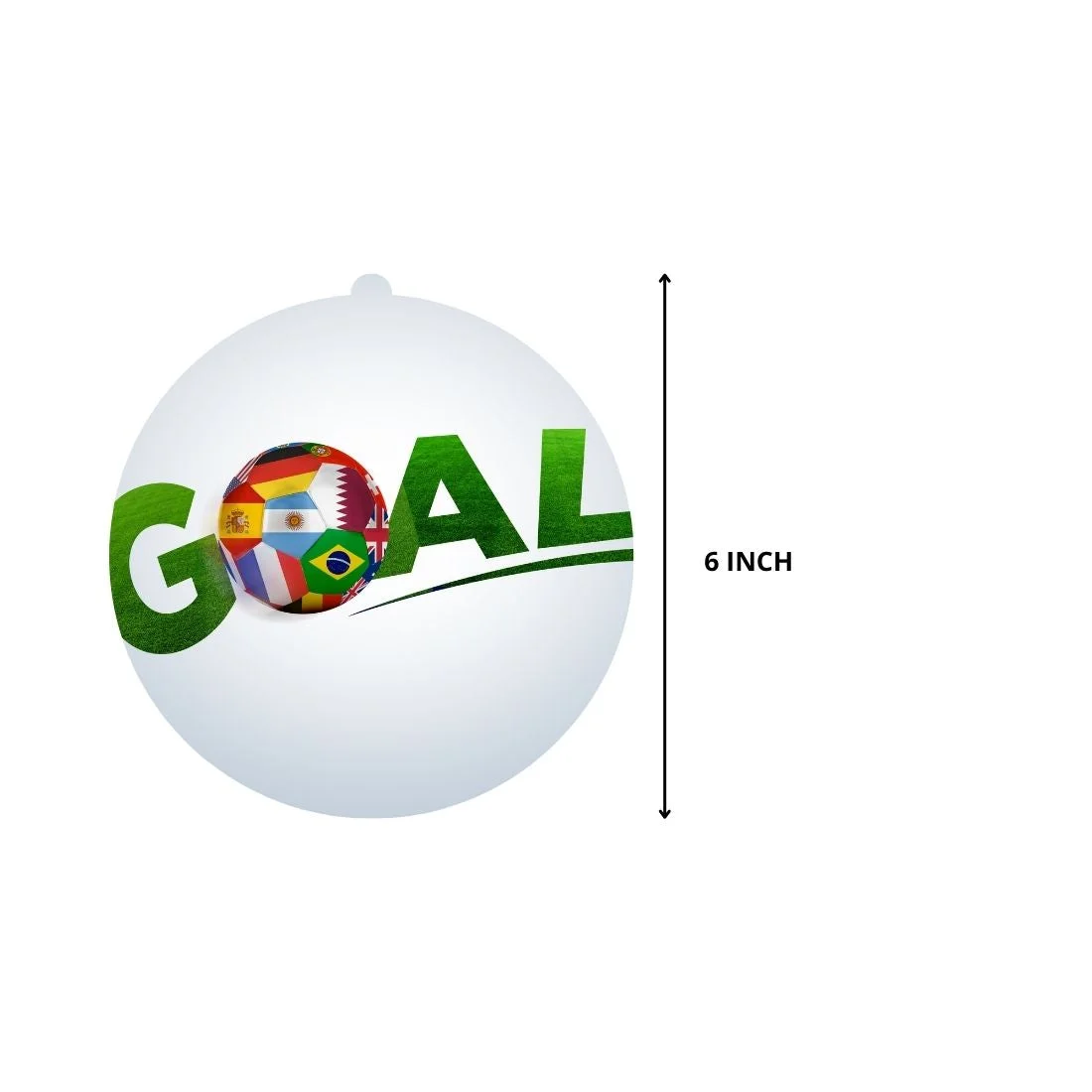 Football Theme Hanging Danglers - Set of 6, Double-Sided Prints, 6 Inches Each with Hanging Ribbon - Premium Handcrafted 300 GSM Danglers by Party Decor Mall India - View 3