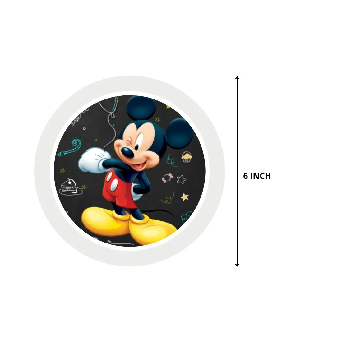 Mickey Mouse Dangler/Wall Hanging Birthday Decoration – (6 Pieces) - Premium Handcrafted 300 GSM Birthday Decoration by Party Decor Mall India - View 3