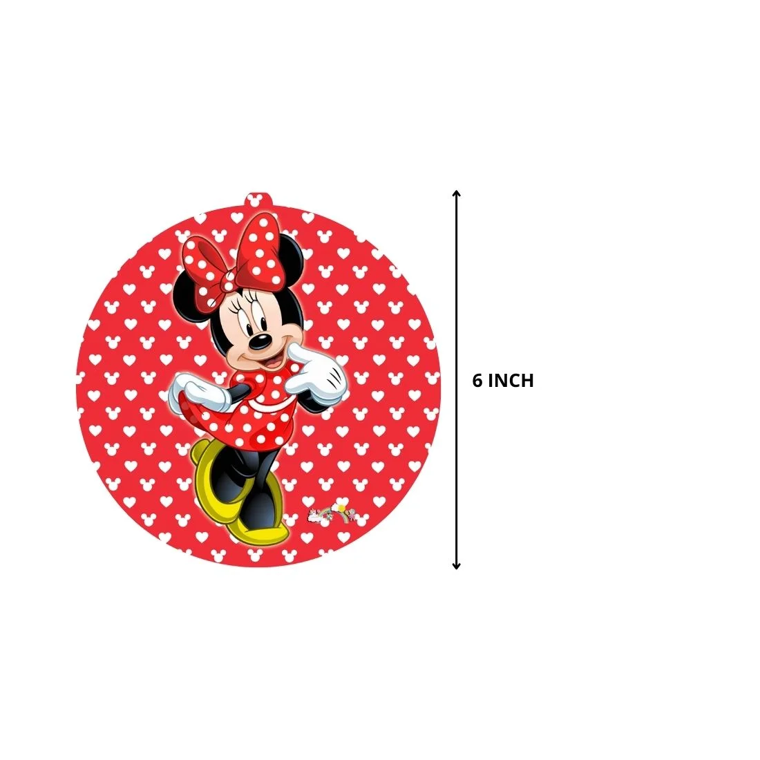 Minnie Mouse Dangler/Wall Hanging Birthday Decoration – (6 Pieces) - Premium Handcrafted 300 GSM Birthday Decoration by Party Decor Mall India - View 3