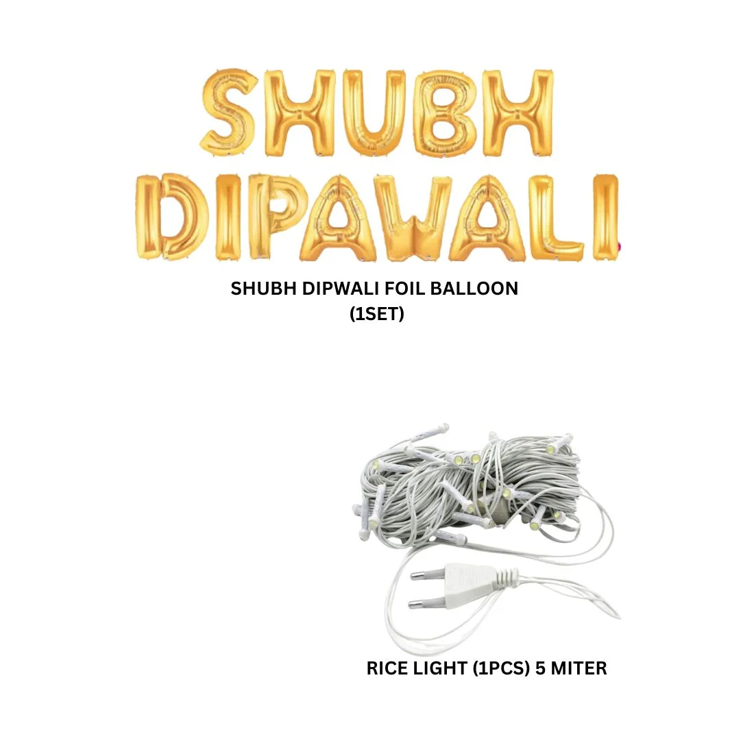 Shubh Dipawali Festival Decoration kits (2Pieces) - Premium Handcrafted 300 GSM Party Supply by Party Decor Mall India - View 2