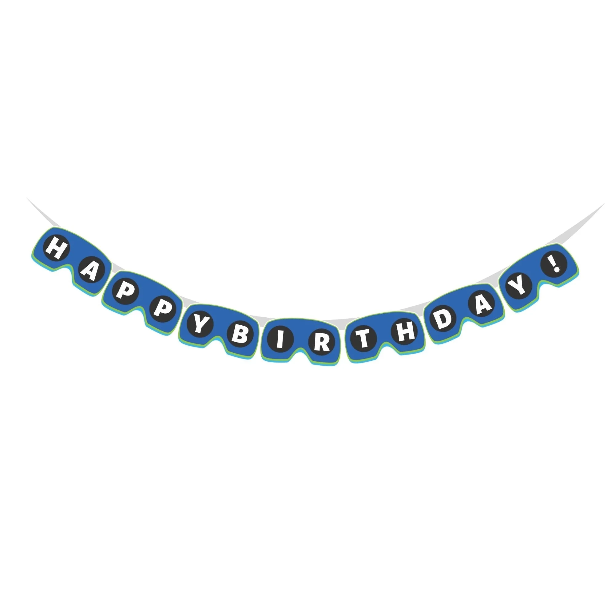 Game On Happy Birthday Banner - Premium Handcrafted 300 GSM Buntings by Party Decor Mall India - View 1