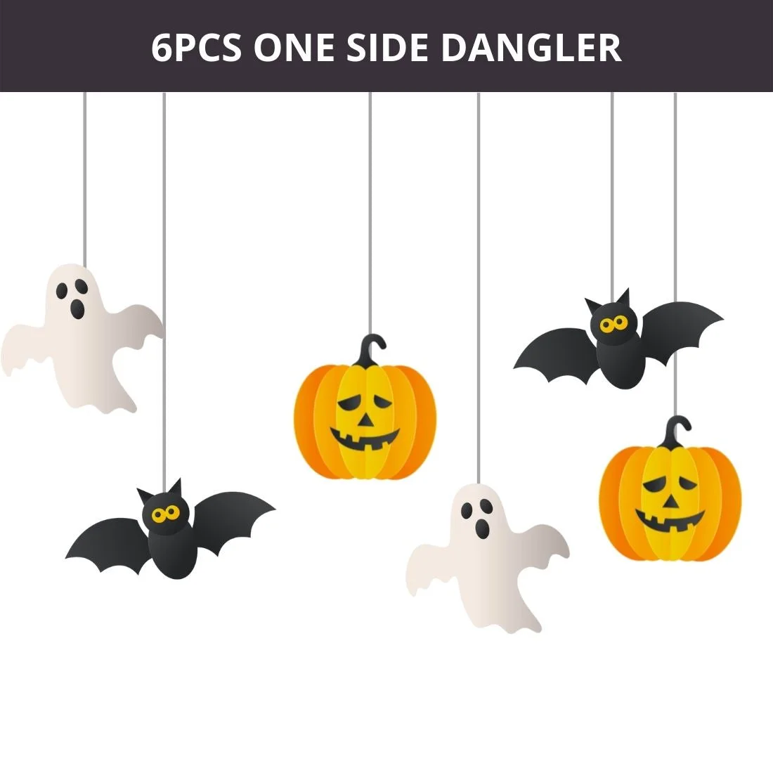 Halloween Theme Dangler and Cutout Decoration Kit (32Pcs) - Material-Cardstock - Premium Handcrafted 300 GSM Cutouts by Party Decor Mall India - View 7