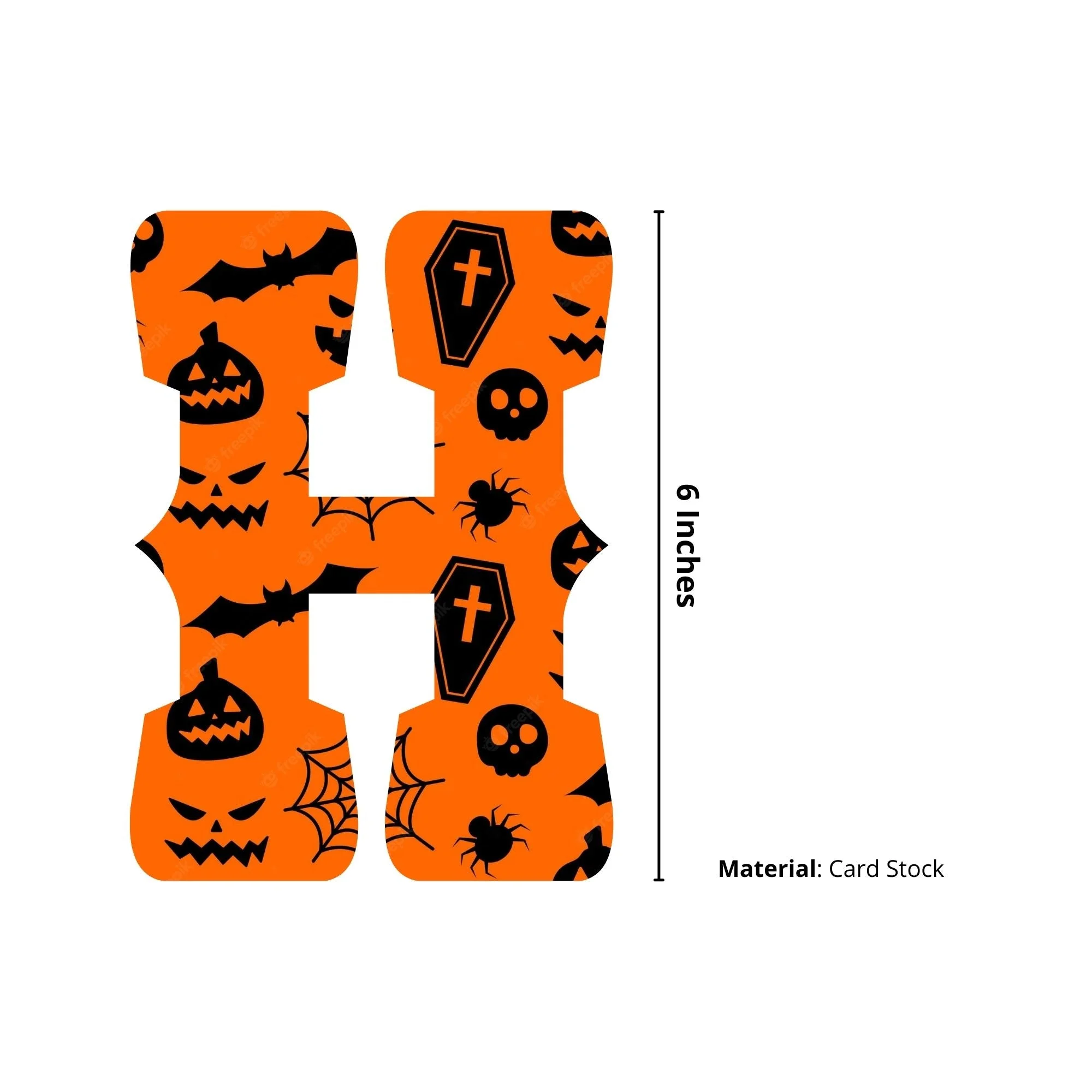 Halloween Banner and Bat ,Spider Cutout - ( 26 Pcs) Material-Cardstock (6 inches/250 GSM Cardstock/Black , Orange) - Premium Handcrafted 300 GSM Paper Cutouts by Party Decor Mall India - View 3