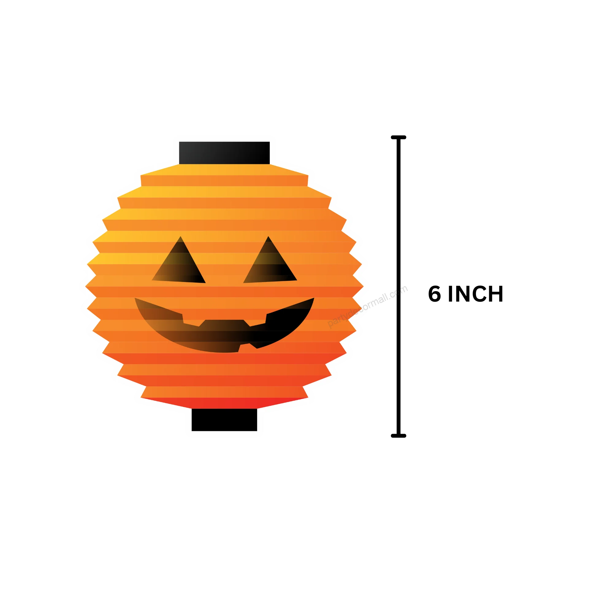 Halloween Lantern Cardstock Dangler (6 Inches/250 GSM Cardstock/Orange, Black/10 Pieces) - Premium Handcrafted 300 GSM Door Dangler by Party Decor Mall India - View 4