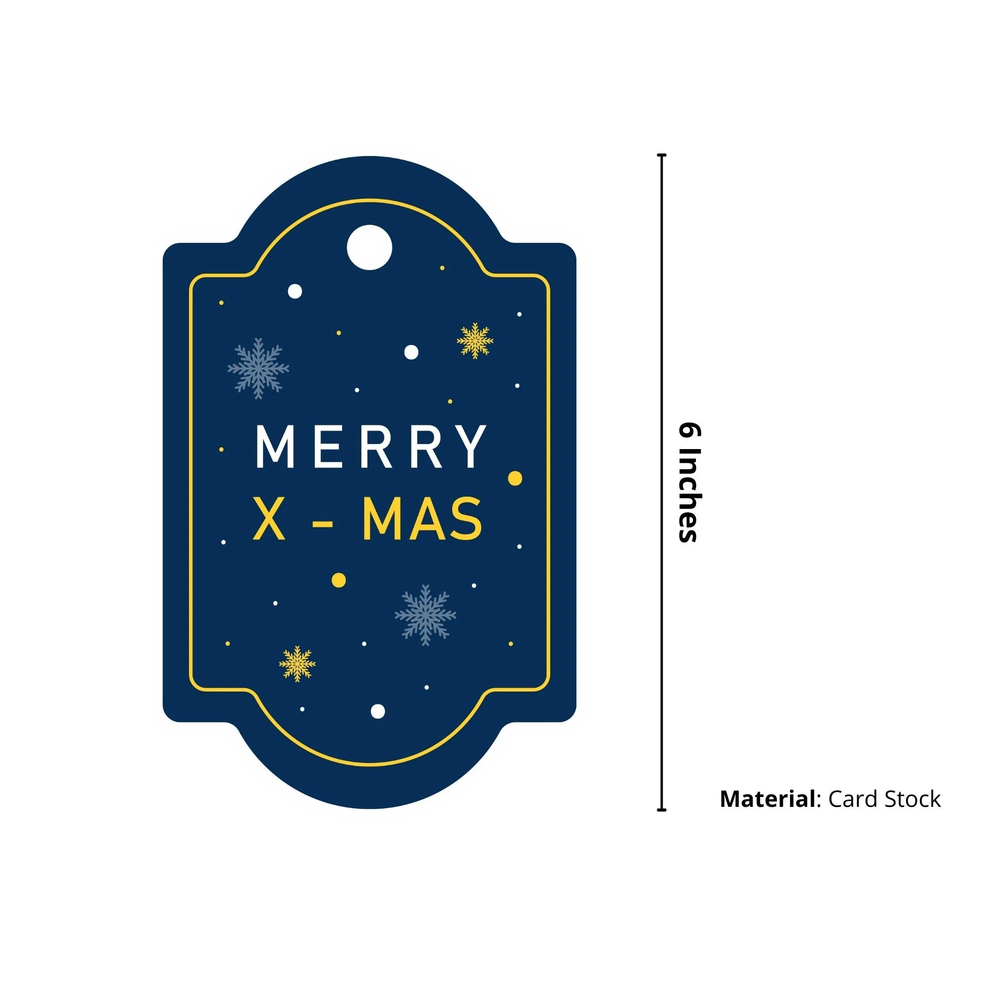 Merry Christmas Dangler/Bunting for showrooms/outlets (6 Inches per card/250 GSM Cardstock/Blue, White, Red, Pink, Yellow/12) - Premium Handcrafted 300 GSM Buntings by Party Decor Mall India - View 3