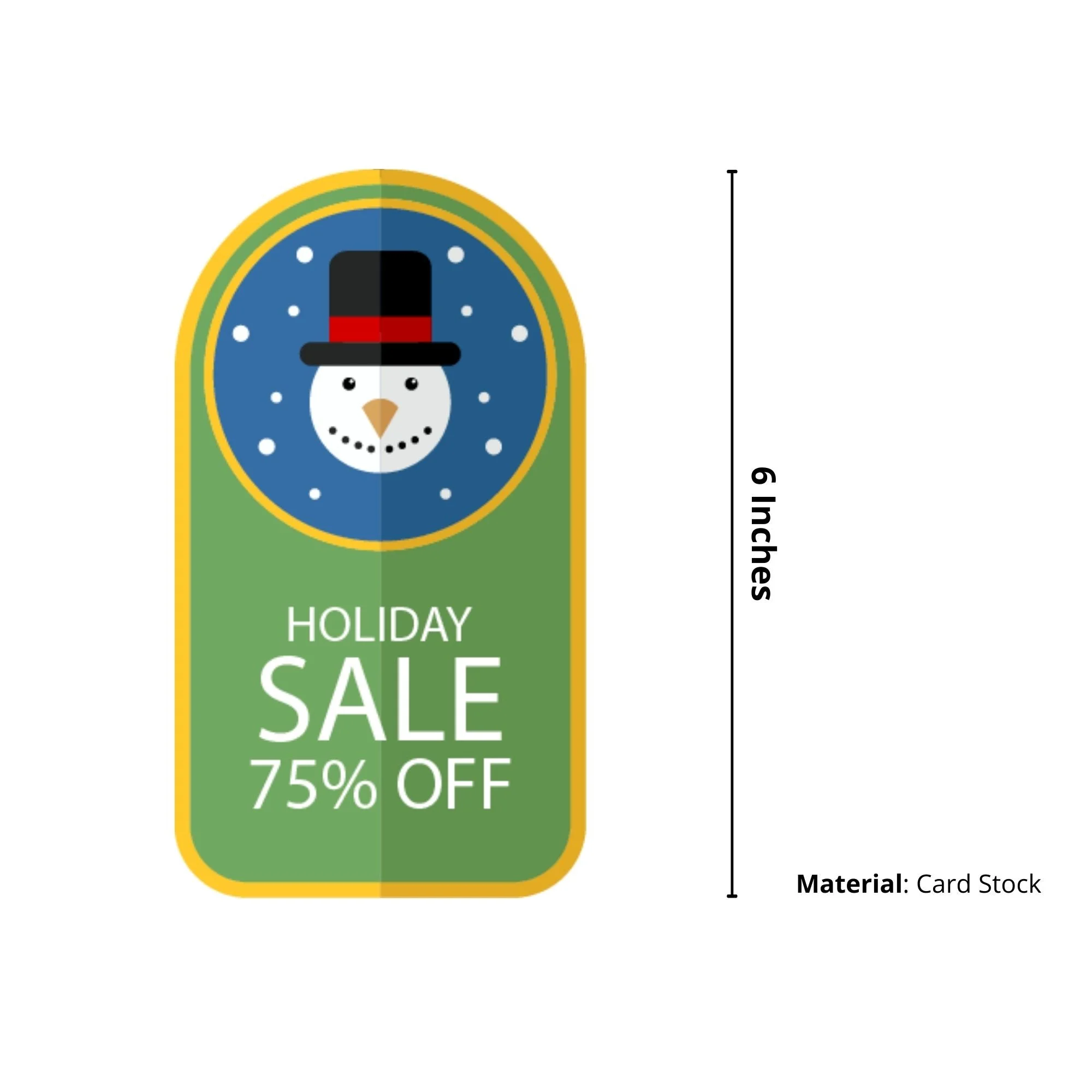 Merry Christmas Dangler/Bunting for showrooms/outlets (6 Inches per card/250 GSM Cardstock/Multicolour/12) - Premium Handcrafted 300 GSM Buntings by Party Decor Mall India - View 3