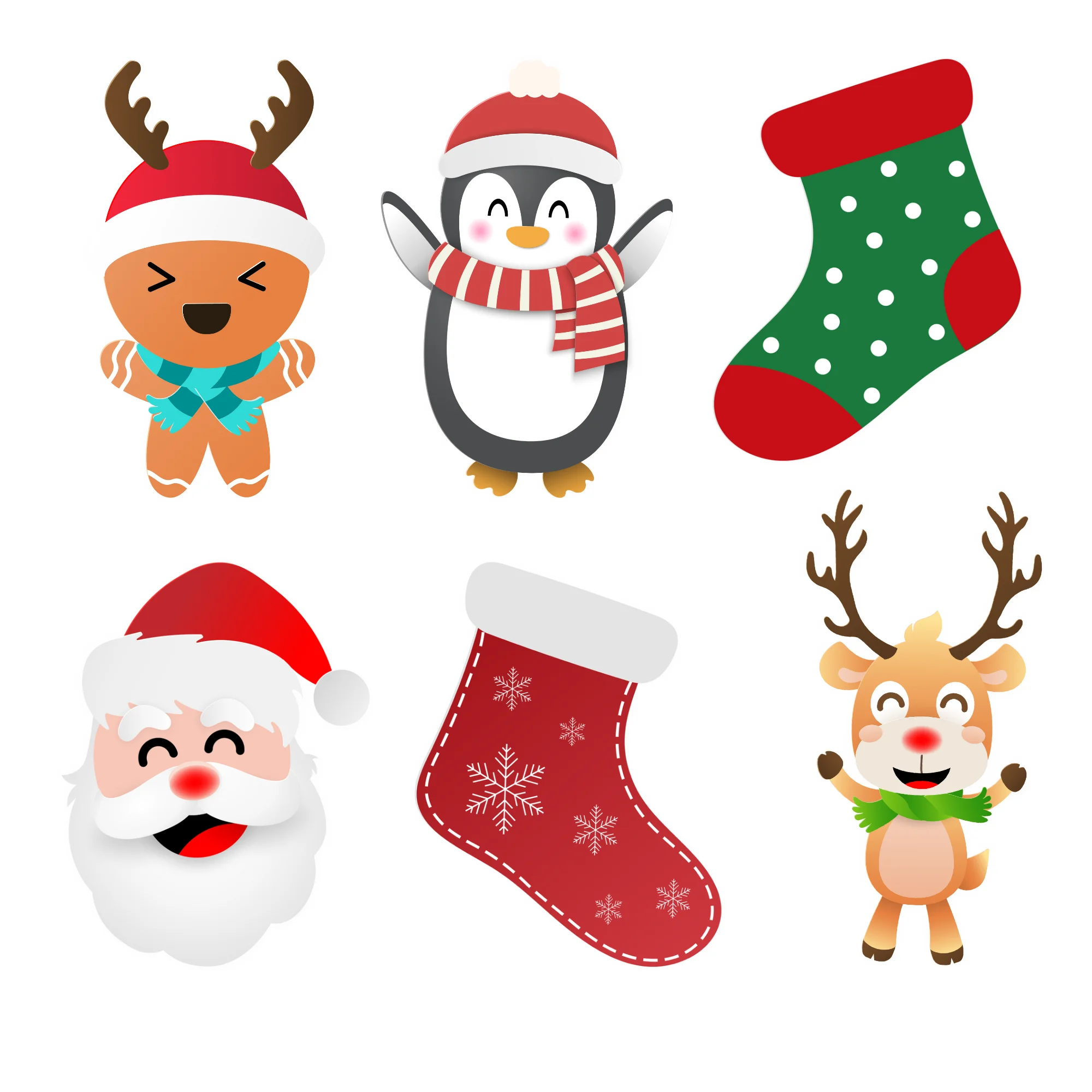 Christmas CupCake Topper (6 Inches/2.5 Inches/250 GSM Cardstock/Assorted/10 Pieces) - Premium Handcrafted 300 GSM Cake Topper by Party Decor Mall India - View 3