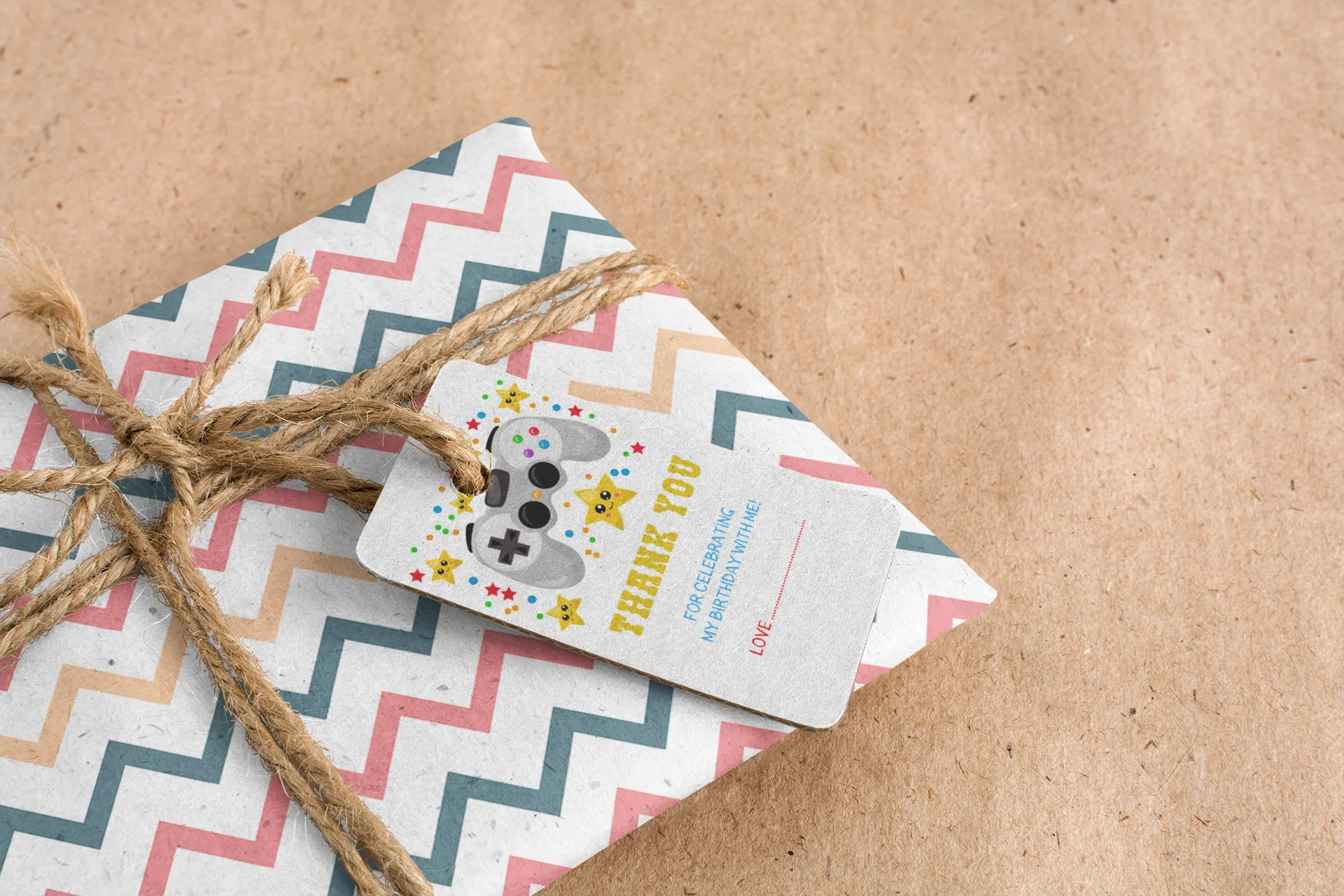 Game On Theme Birthday Favour Tags (2 x 3.5 inches/250 GSM Cardstock/Multicolour/30Pcs) - Premium Handcrafted 300 GSM Thank You Cards by Party Decor Mall India - View 8