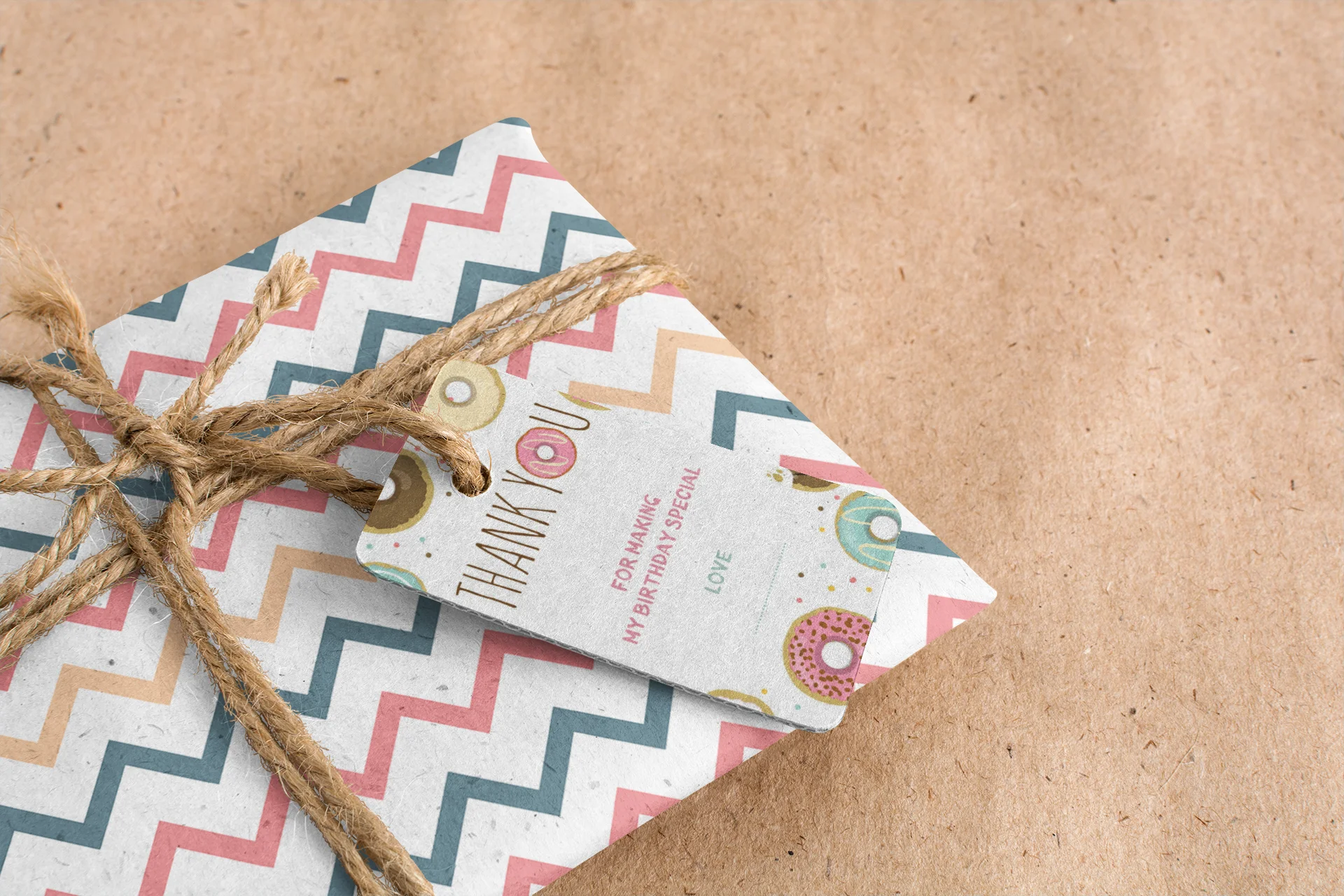 Doughnut Theme Birthday Favour Tags (2 x 3.5 inches/250 GSM Cardstock/Multicolour/30Pcs) - Premium Handcrafted 300 GSM Thank You Cards by Party Decor Mall India - View 6