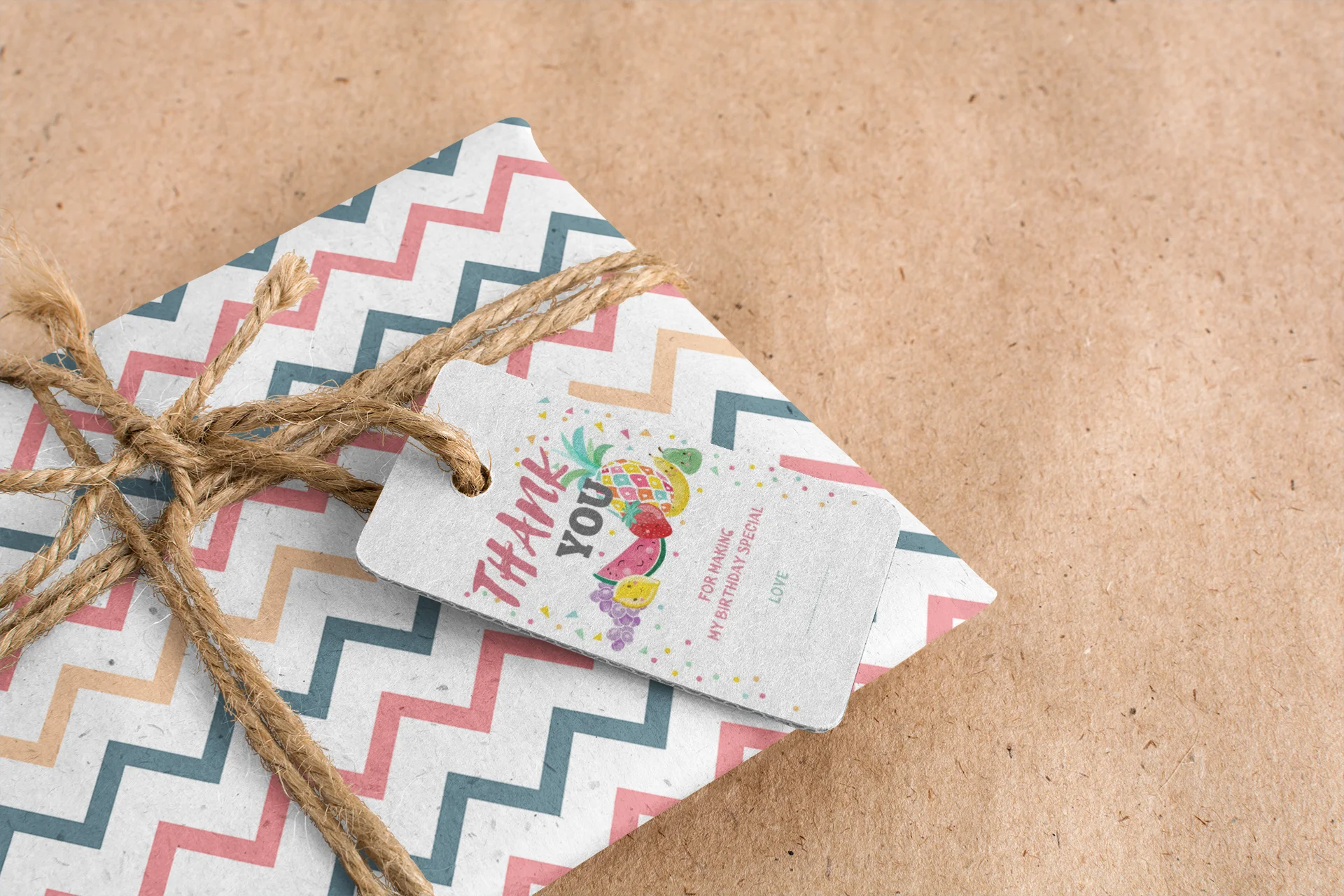 Fruits Theme Birthday Favour Tags (2 x 3.5 inches/250 GSM Cardstock/Multicolour/30Pcs) - Premium Handcrafted 300 GSM Thank You Cards by Party Decor Mall India - View 8