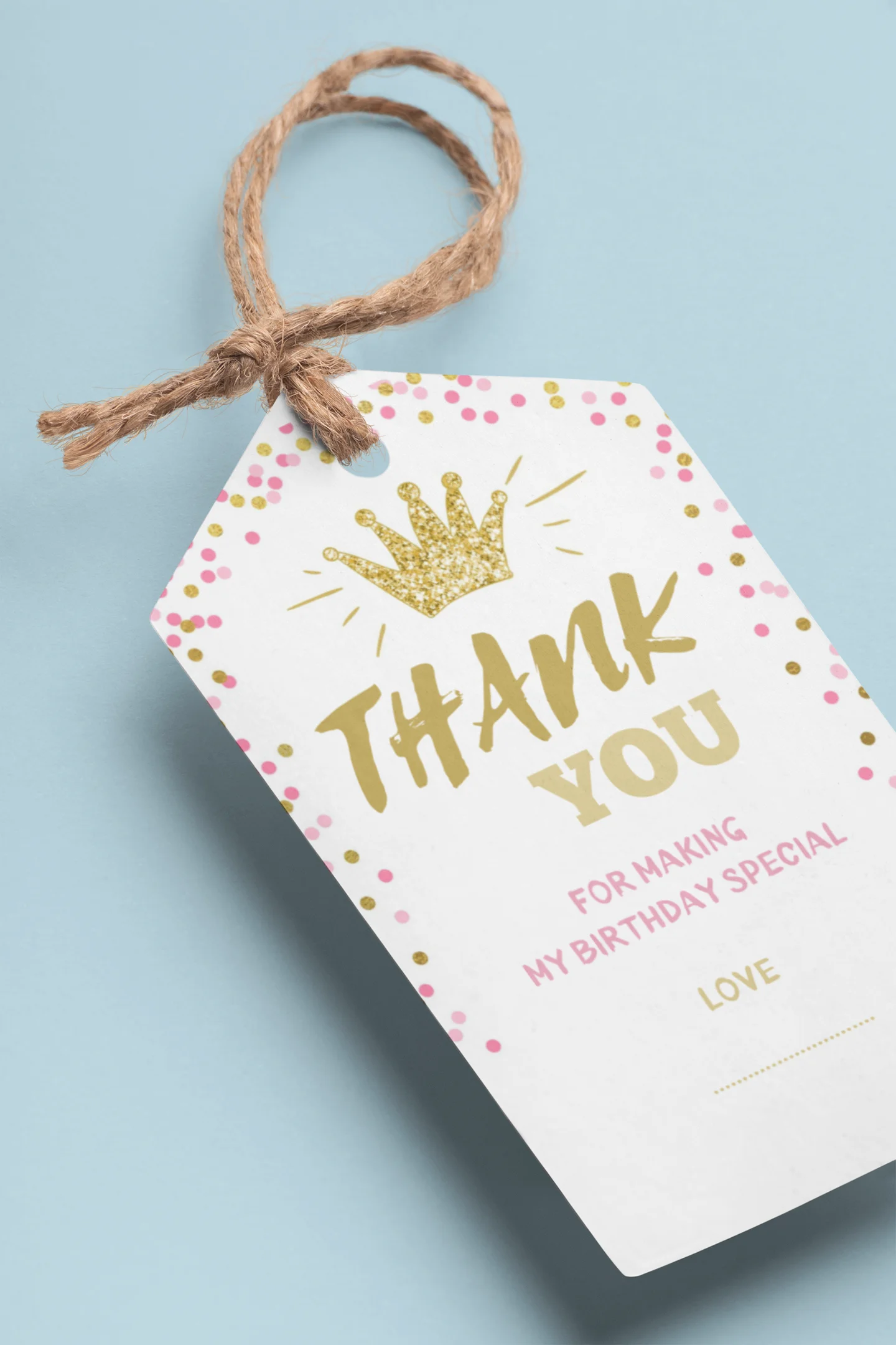 Crown Theme Birthday Favour Tags (2 x 3.5 inches/250 GSM Cardstock/Multicolour/30Pcs)