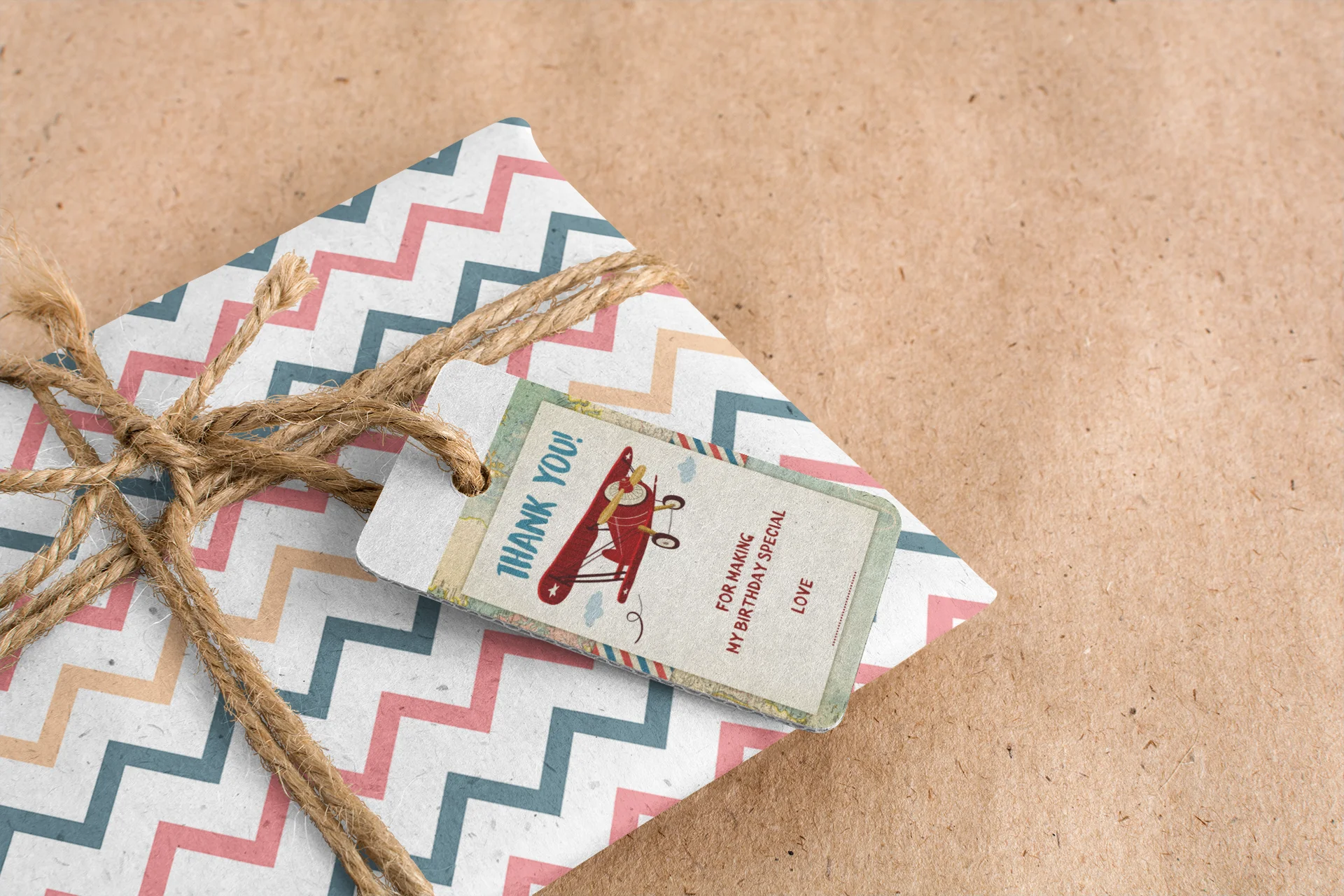 Aeroplane Theme Birthday Favour Tags (2 x 3.5 inches/250 GSM Cardstock/Multicolour/30Pcs) - Premium Handcrafted 300 GSM Thank You Cards by Party Decor Mall India - View 8