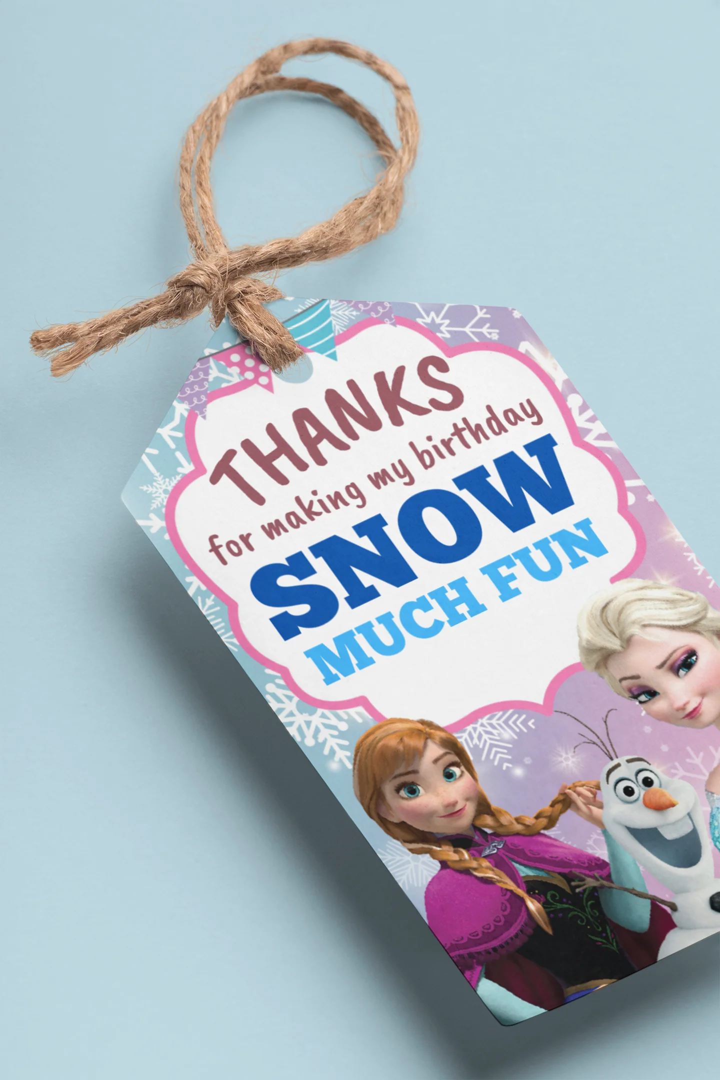 Frozen Theme Birthday Favour Tags (2 x 3.5 inches/250 GSM Cardstock/Multicolour/30Pcs)