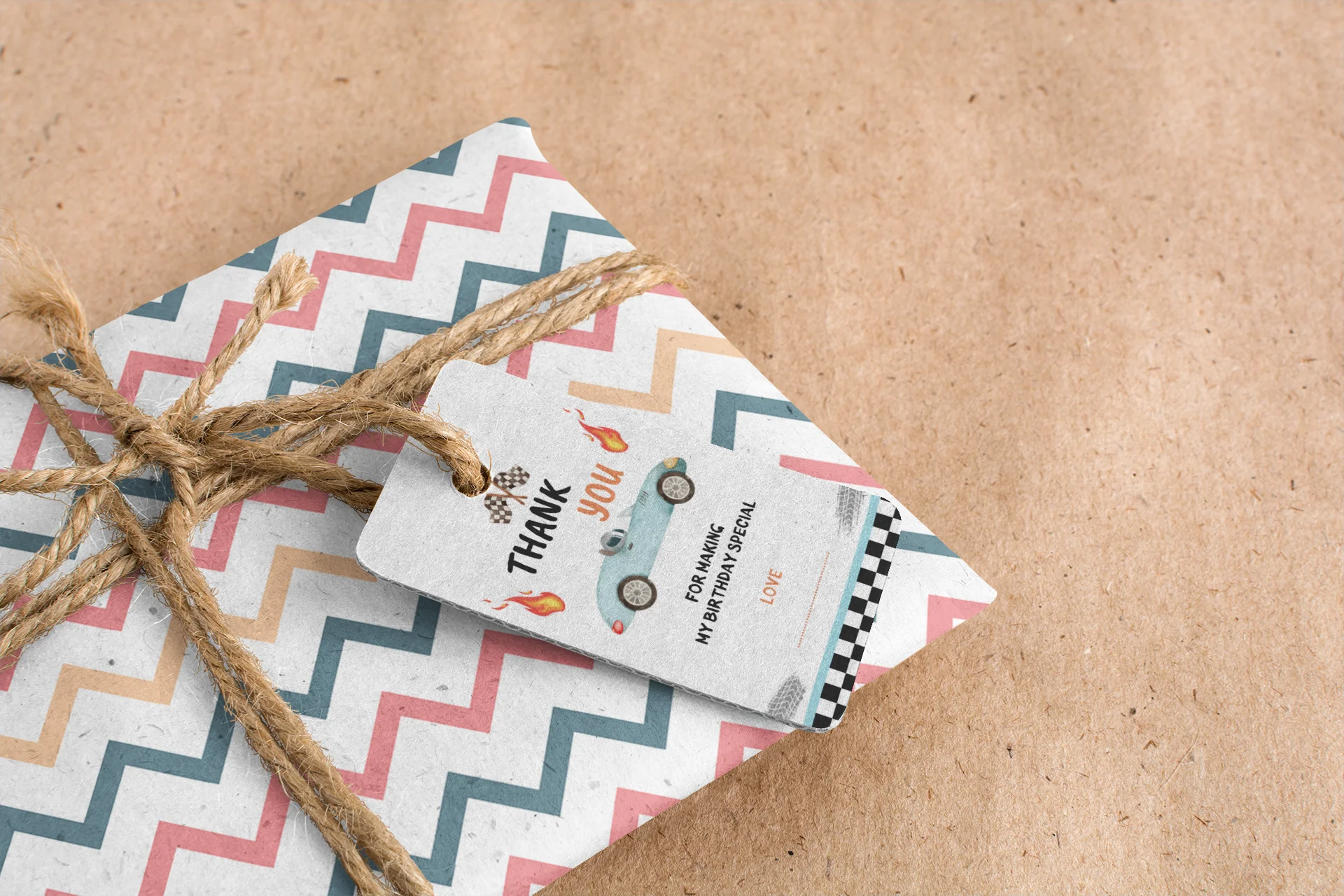 Car Theme Birthday Favour Tags (2 x 3.5 inches/250 GSM Cardstock/Multicolour/30Pcs) - Premium Handcrafted 300 GSM Thank You Cards by Party Decor Mall India - View 8