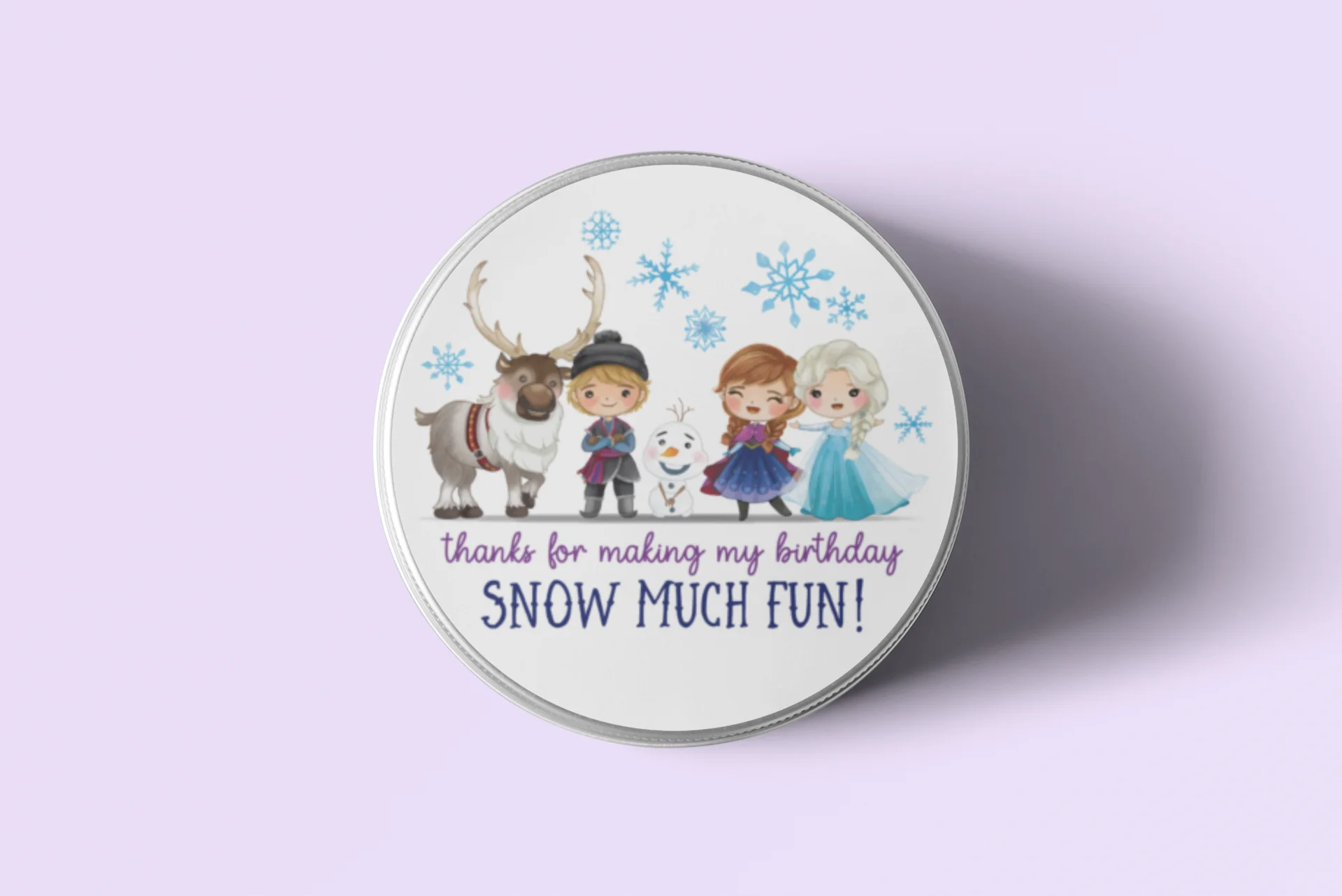 Frozen Theme- Return Gift/birthday decor Thankyou Sticker (6 CM/Sticker/Mixcolour/24Pcs) - Premium Handcrafted 300 GSM Return Gift Label Stickers by Party Decor Mall India - View 6