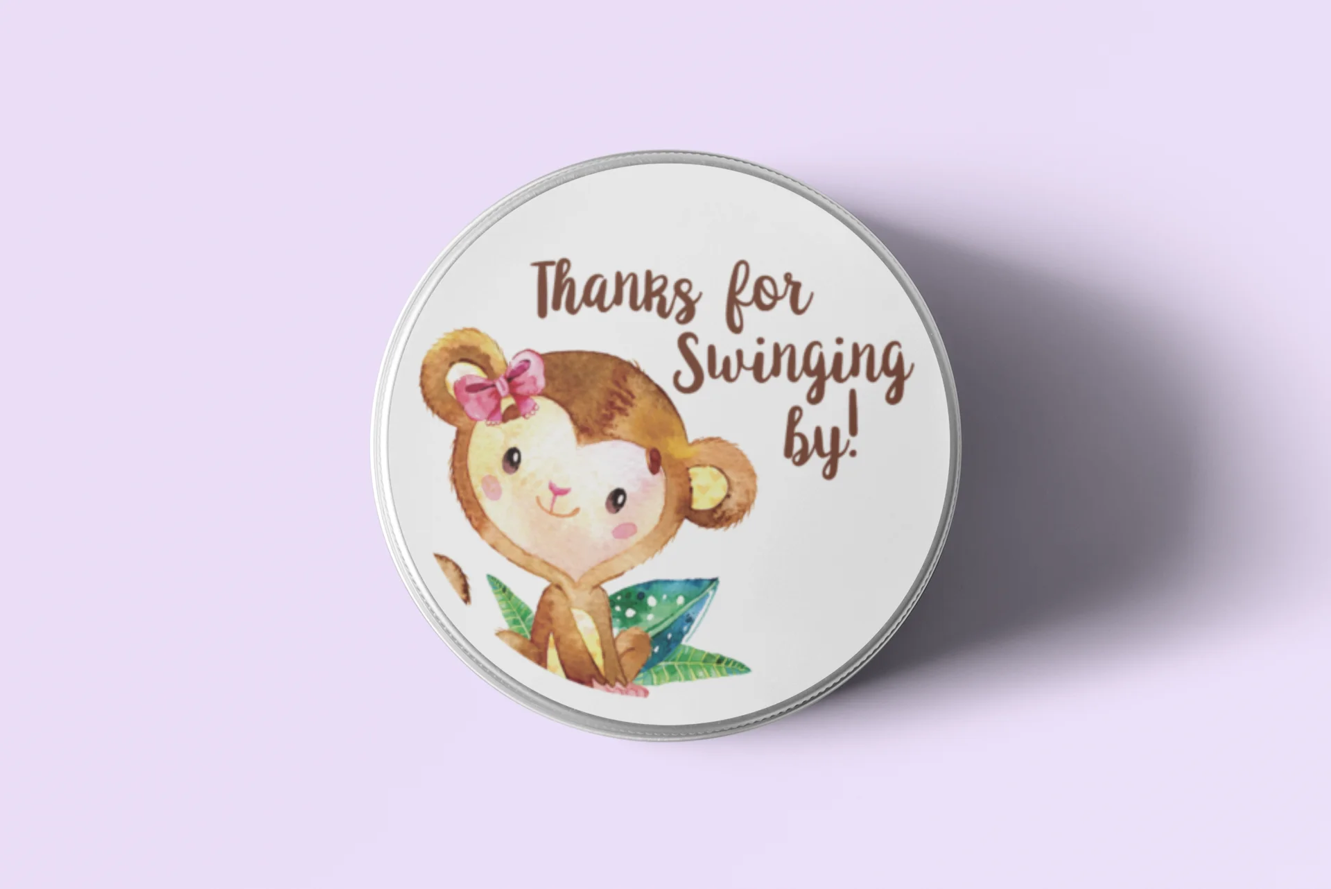 Monkey Theme- Return Gift/birthday decor Thankyou Sticker (6 CM/Sticker/Mixcolour/24Pcs) - Premium Handcrafted 300 GSM Return Gift Label Stickers by Party Decor Mall India - View 6